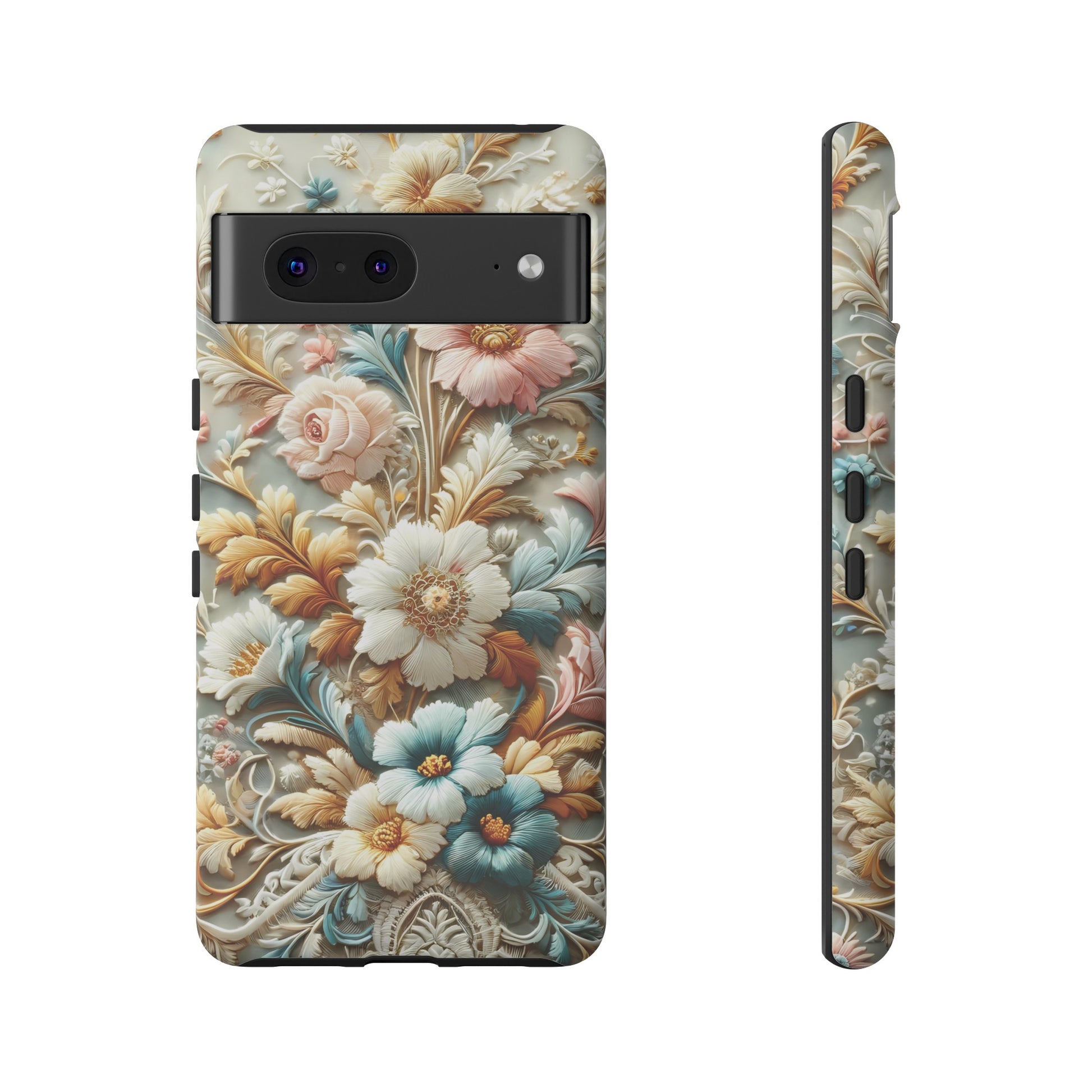 3D Elegant Faux Flowers Phone Case Stylish & Durable for iPhone Samsung Gift iPhone 15, 14, 13 Samsung Pixel Gift for Mom Accessory Gift for Her