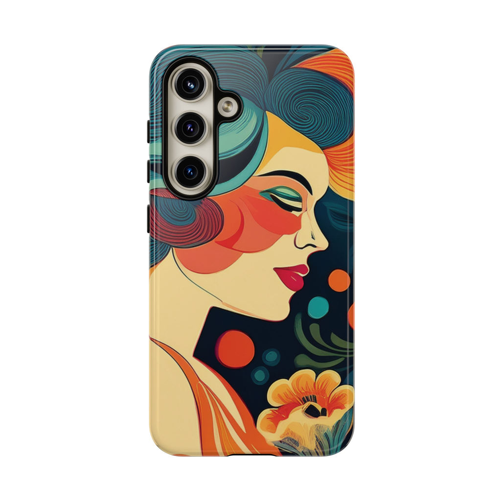 Coque de Téléphone Esthétique Années 50 Rétro Design d'Inspiration Vintage aux Couleurs Pastel Housse Style Mid-Century pour Modèles iPhone et Samsung Galaxy