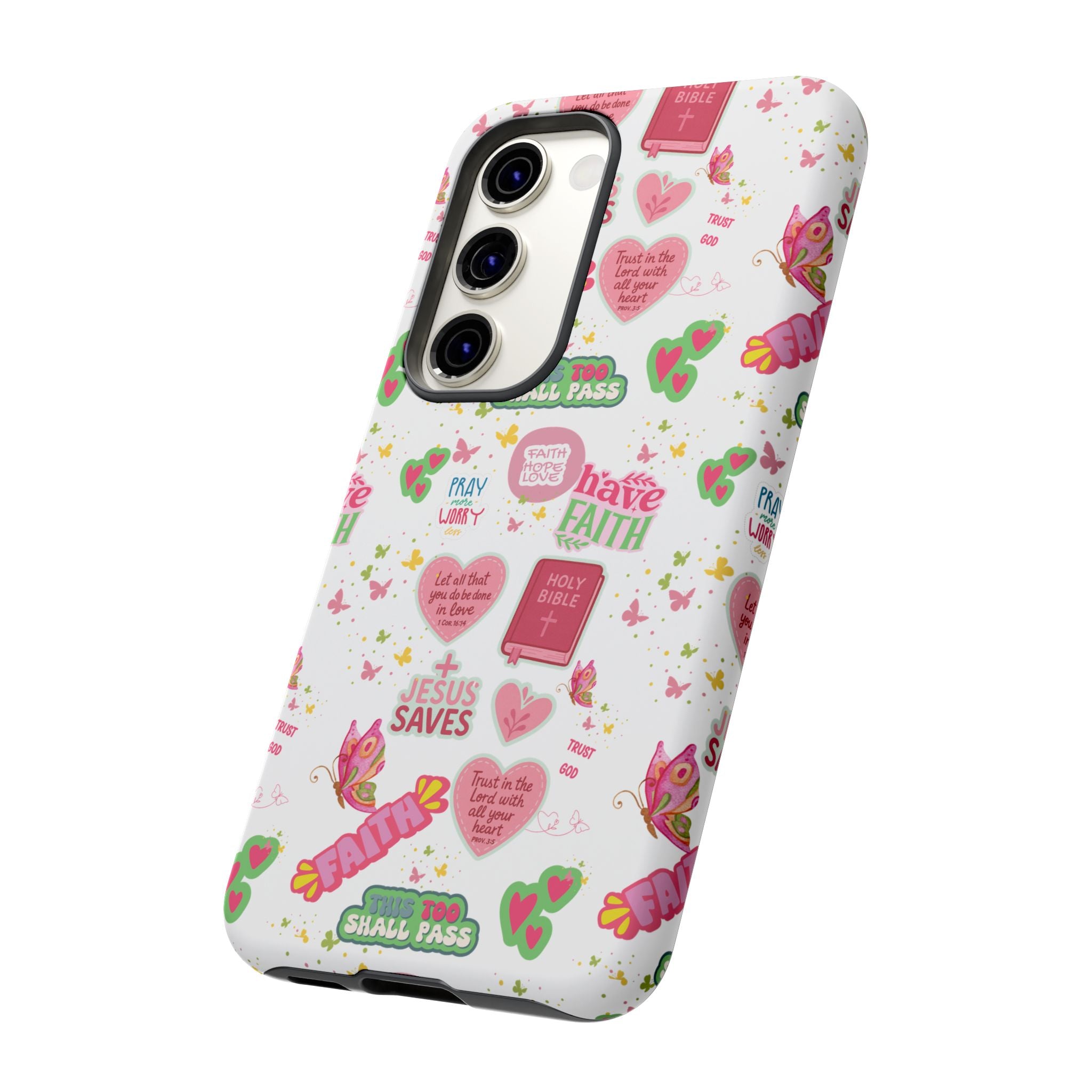 Carry Your Faith Everywhere | Christian Tough Phone Case with Bible Verse or Affirmation | Protective, Inspirational Gift for Christians