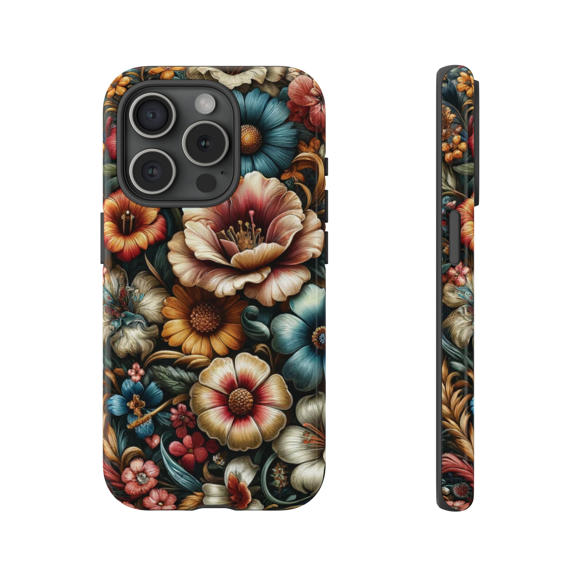 Pastel Floral Design Luxury Phone Tough Case Floral Elegant Durable Stylish for Modern Devices iPhone 15, Samsung iPhone Samsung Accessory Gift for Her.
