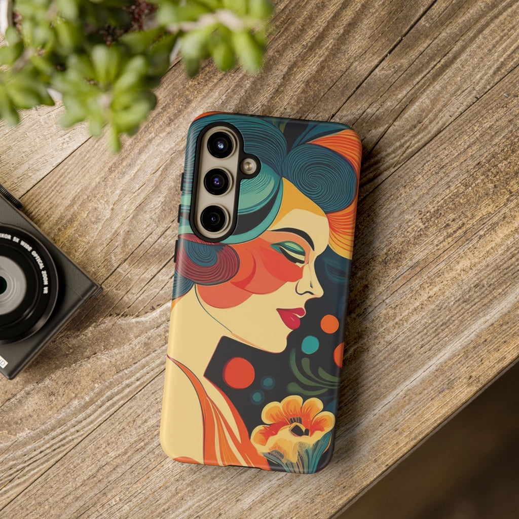 Coque de Téléphone Esthétique Années 50 Rétro Design d'Inspiration Vintage aux Couleurs Pastel Housse Style Mid-Century pour Modèles iPhone et Samsung Galaxy