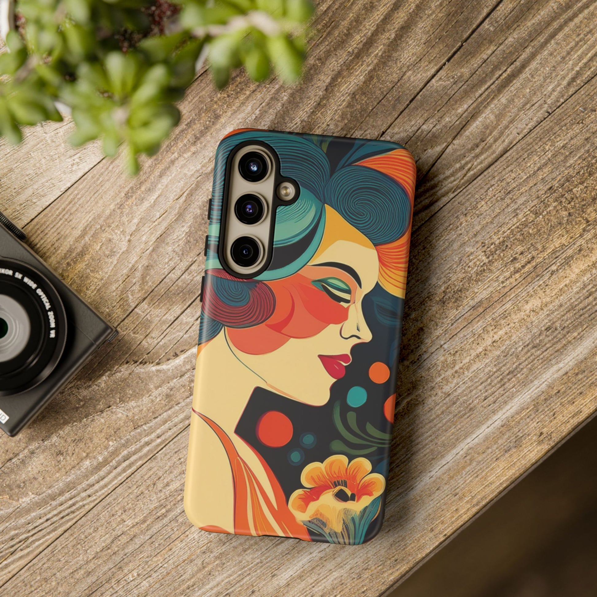 Retro 50s Aesthetic Phone Case Vintage-Inspired Design with Pastel Vibes Mid-Century Style Cover for iPhone & Samsung Models Galaxy