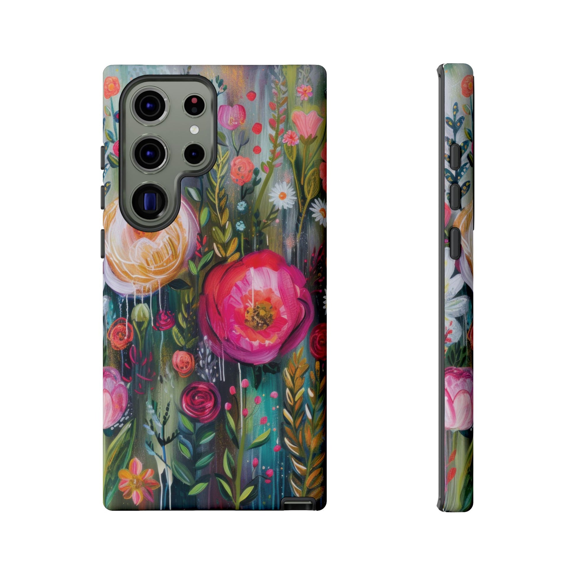 Watercolor Boho Floral Phone Case for iPhone 16 15 14 13 12  21 23 Samsung, and Pixel | Stylish Protective Cover Gift for Her Perfect for Floral Lover