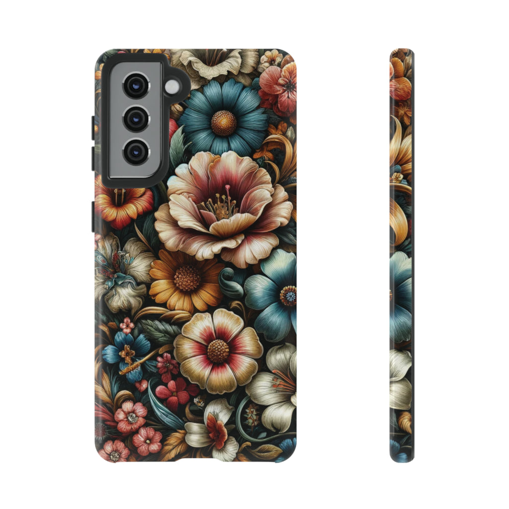 Pastel Floral Design Luxury Phone Tough Case Floral Elegant Durable Stylish for Modern Devices iPhone 15, Samsung iPhone Samsung Accessory Gift for Her.