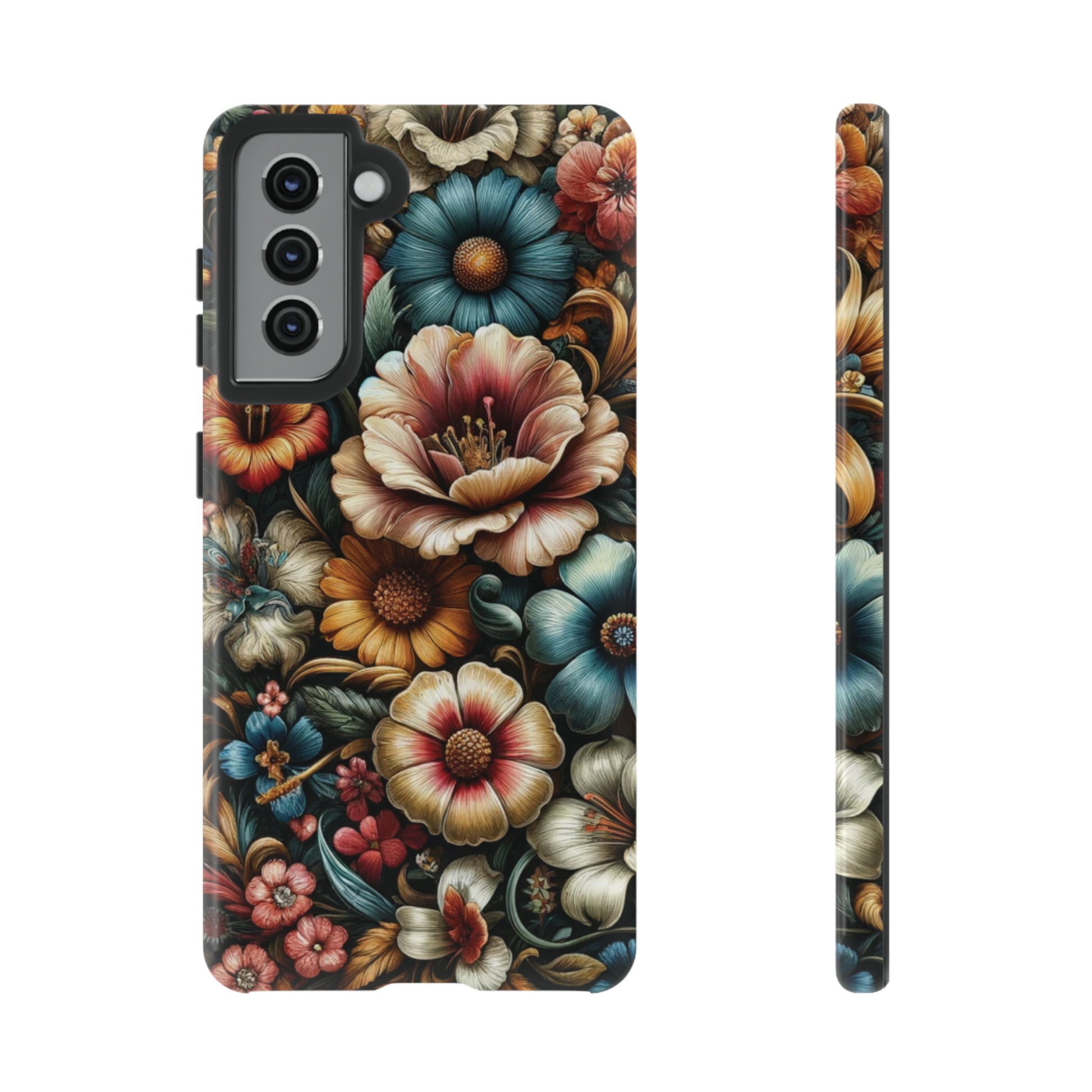Pastel Floral Design Luxury Phone Tough Case Floral Elegant Durable Stylish for Modern Devices iPhone 15, Samsung iPhone Samsung Accessory Gift for Her.
