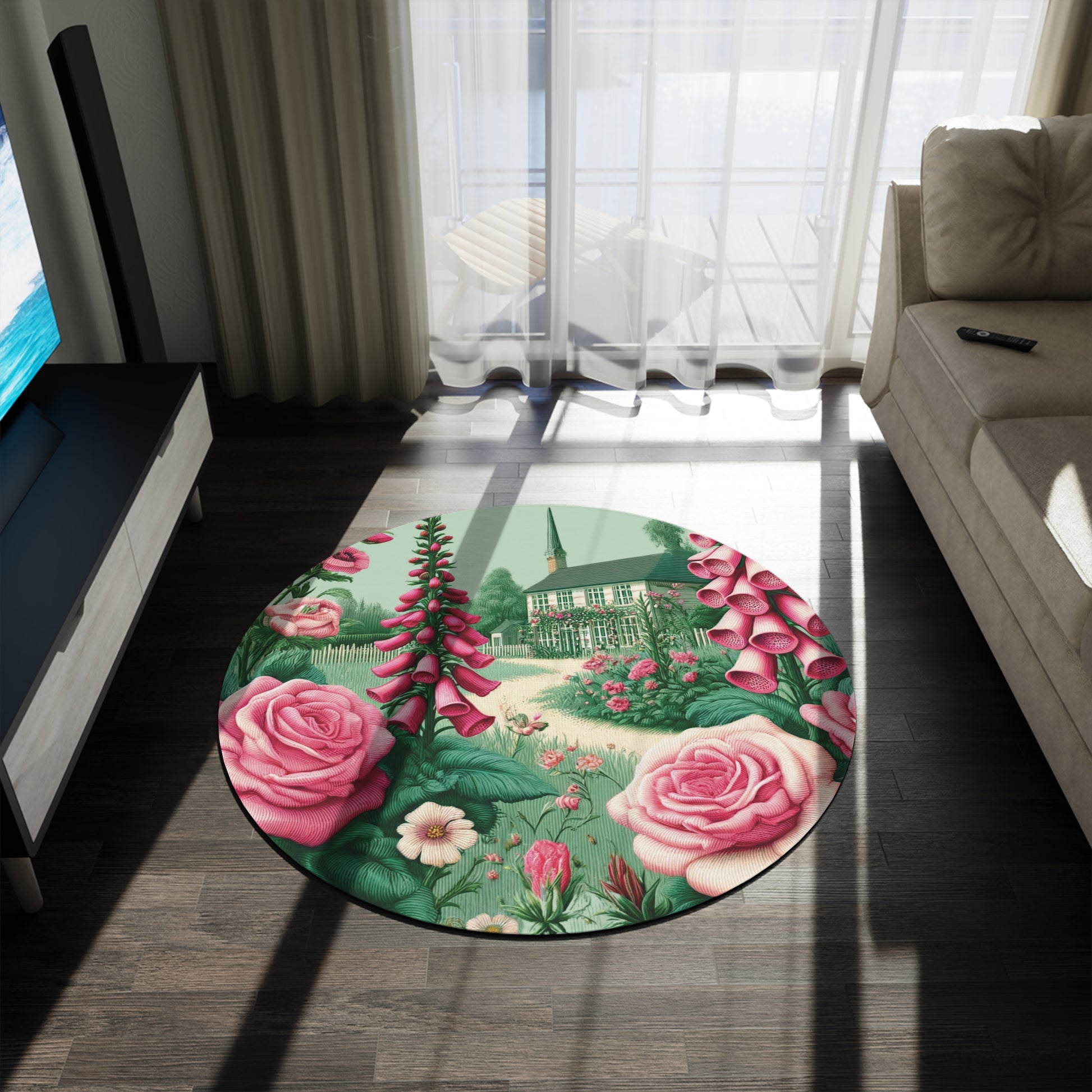 Shabby Chic Blossoms Bold Pink Roses and Country Cottage Garden Vintage Style Bedrooms, Hallways, and Home Offices Featuring Luxurious Design interior Livingroom - MRSBYVALLE