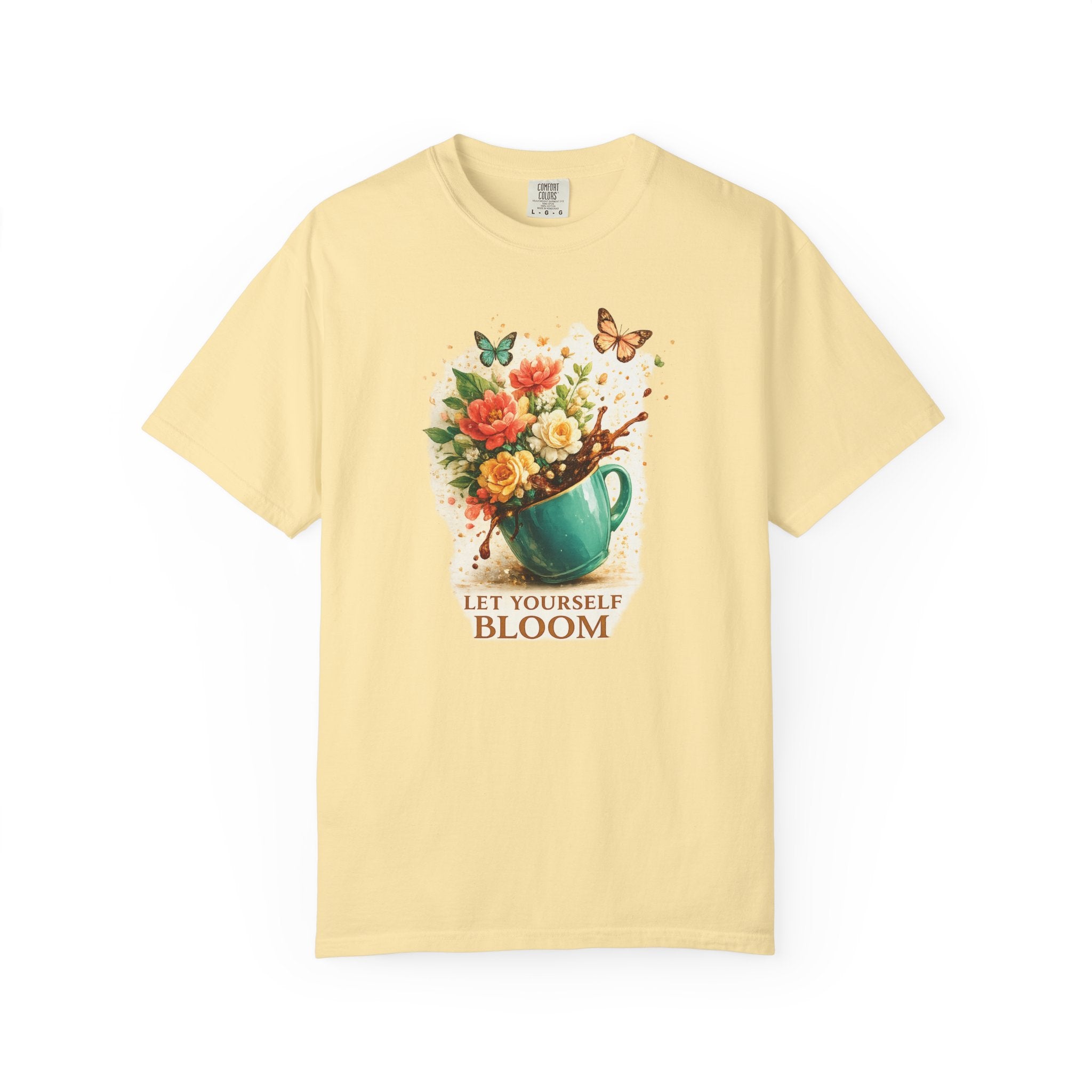 Let Yourself Bloom T-Shirt — Floral Watering Can Graphic Tee