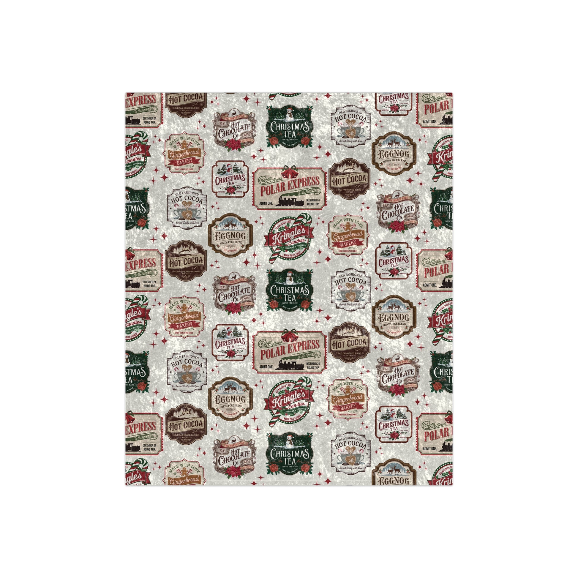 Vintage Christmas Stamps Crushed Velvet Blanket 50x60 Inches Soft Plush Throw, Cozy Holiday Decor, Perfect for Lounging & Winter Warmth, Festive Retro-Inspired Perfect for sofas