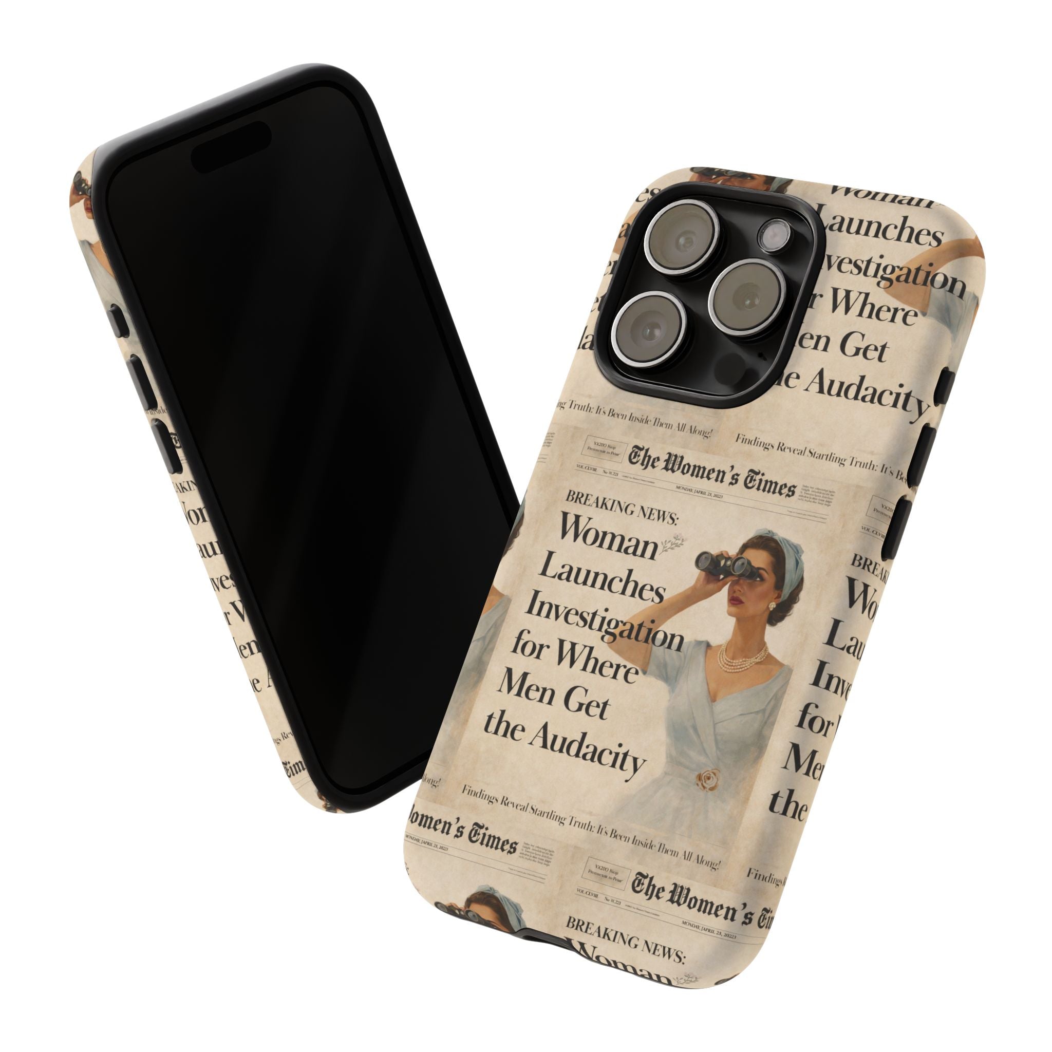Funny Vintage Sarcastic Women Phone Case | Retro Sarcasm Text Design