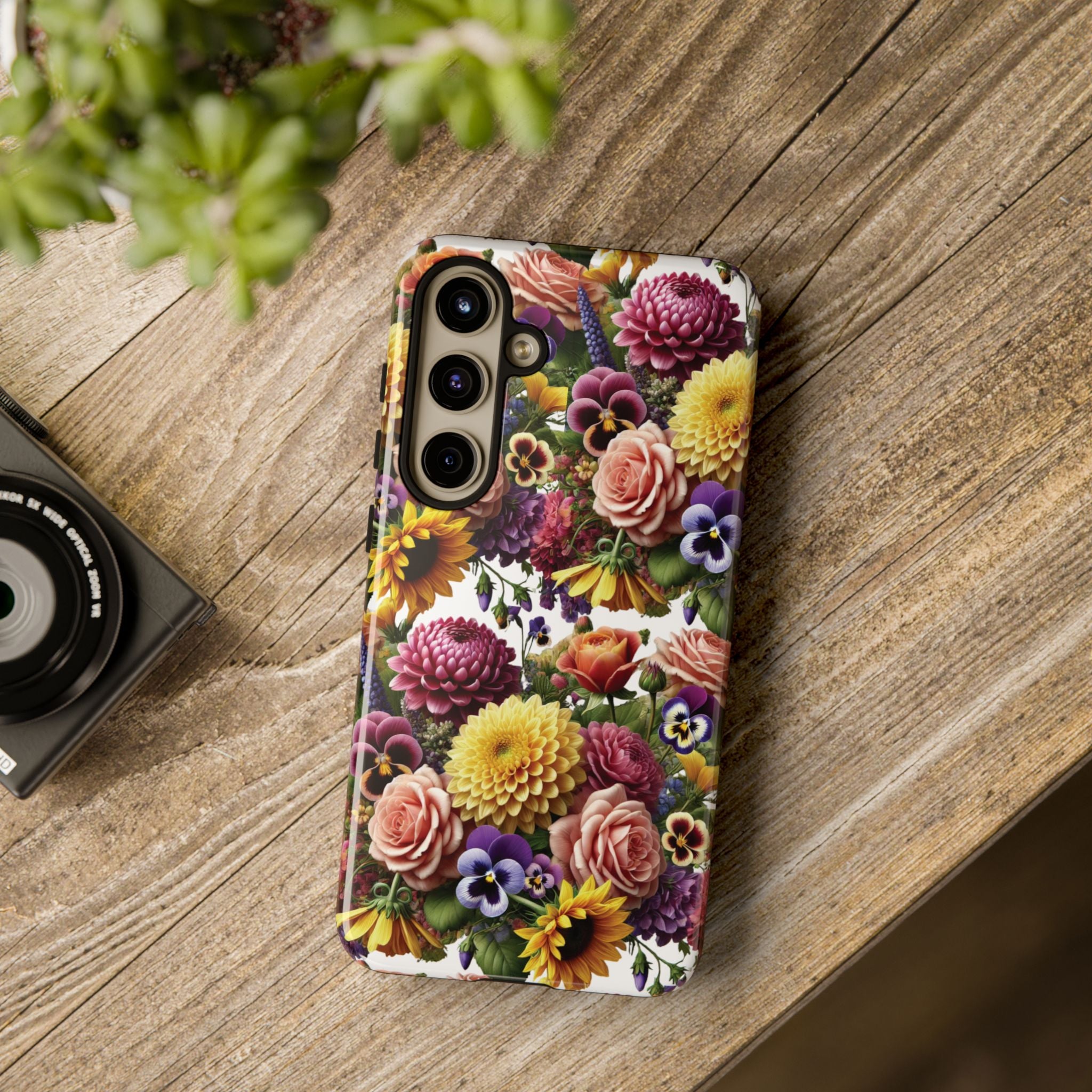 Floral Fall Phone Case for iPhone 16 15 14 13 12  21 23 Samsung, and Pixel | Stylish Protective Cover Gift for Her Perfect for Floral Lover