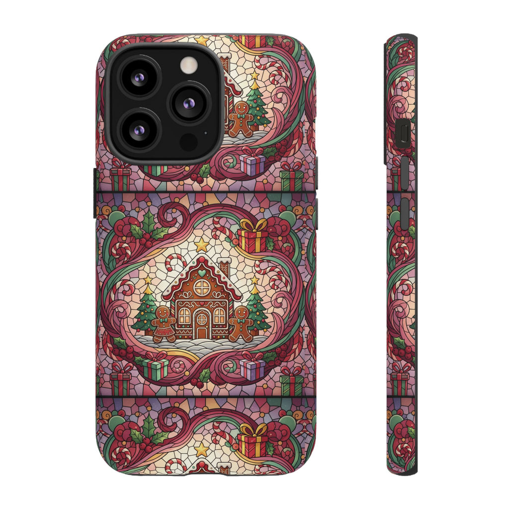 iPhone Case 17, 16  Gingerbread Stained Glass Tough Case Samsung perfect phone case