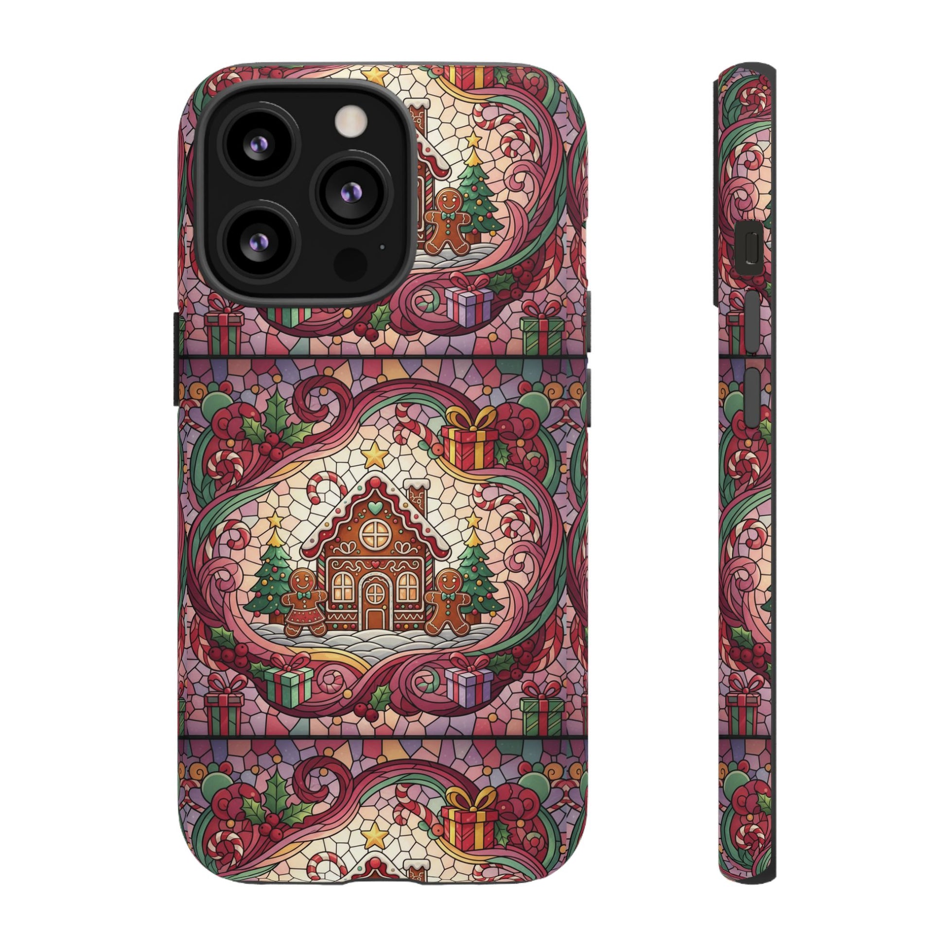 iPhone Case 17, 16  Gingerbread Stained Glass Tough Case Samsung perfect phone case