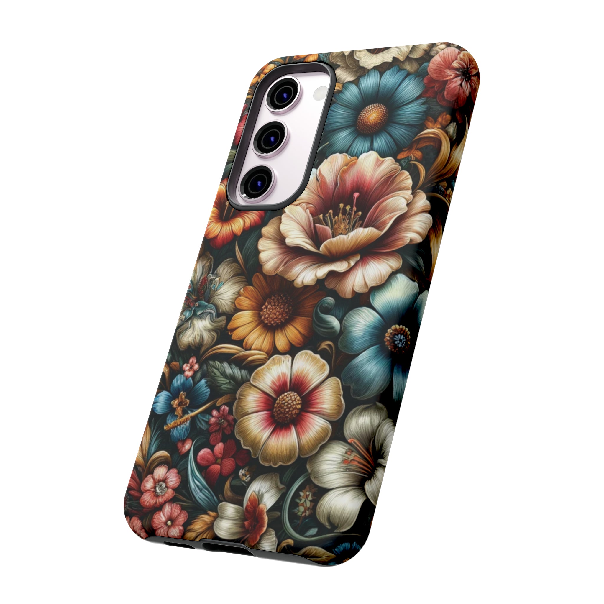 Pastel Floral Design Luxury Phone Tough Case Floral Elegant Durable Stylish for Modern Devices iPhone 15, Samsung iPhone Samsung Accessory Gift for Her.