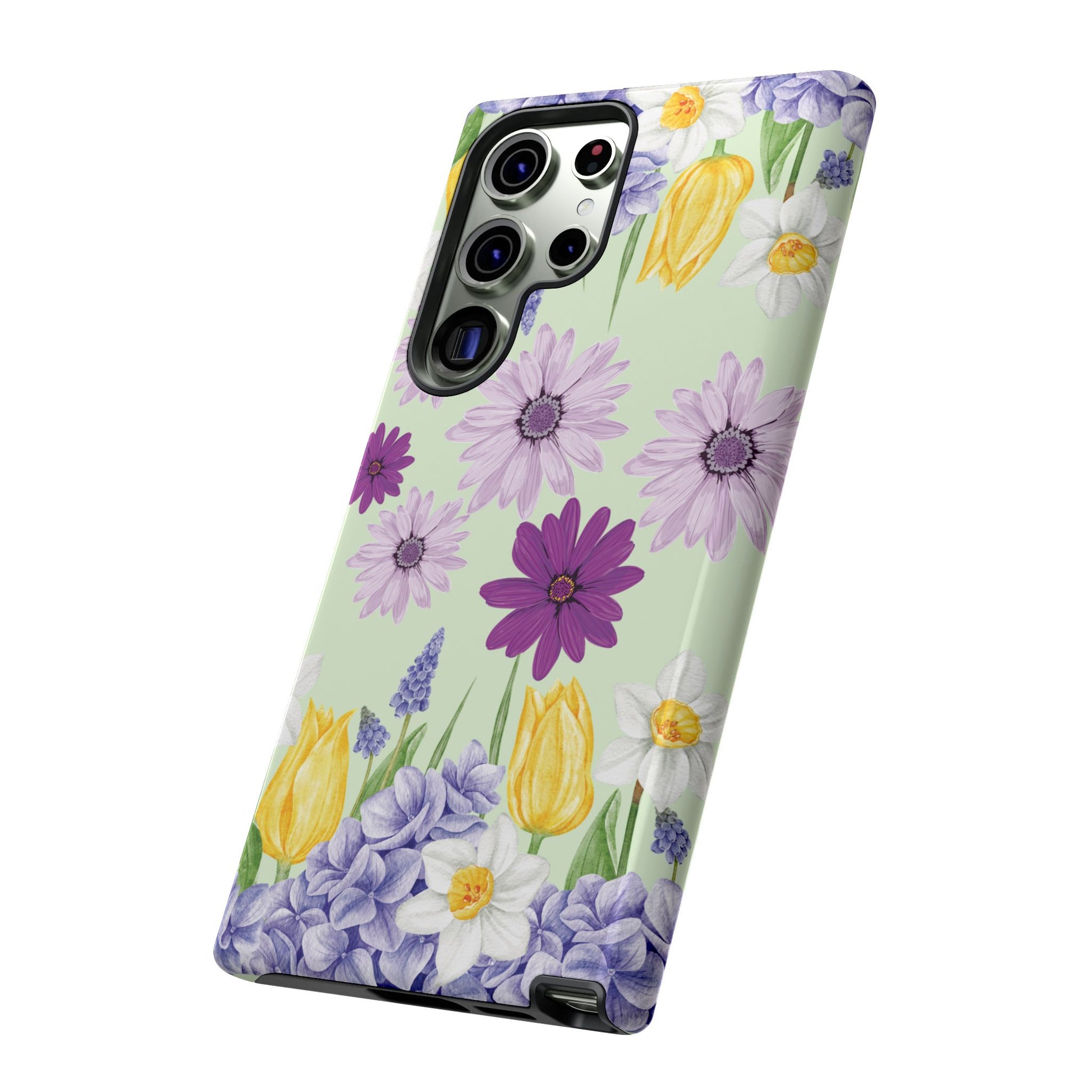 Lavender Yellow Flower Phone Case – Stylish Protective Cover for iPhone & Samsung, Botanical Design, Perfect Gift for Spring & Everyday Elegance