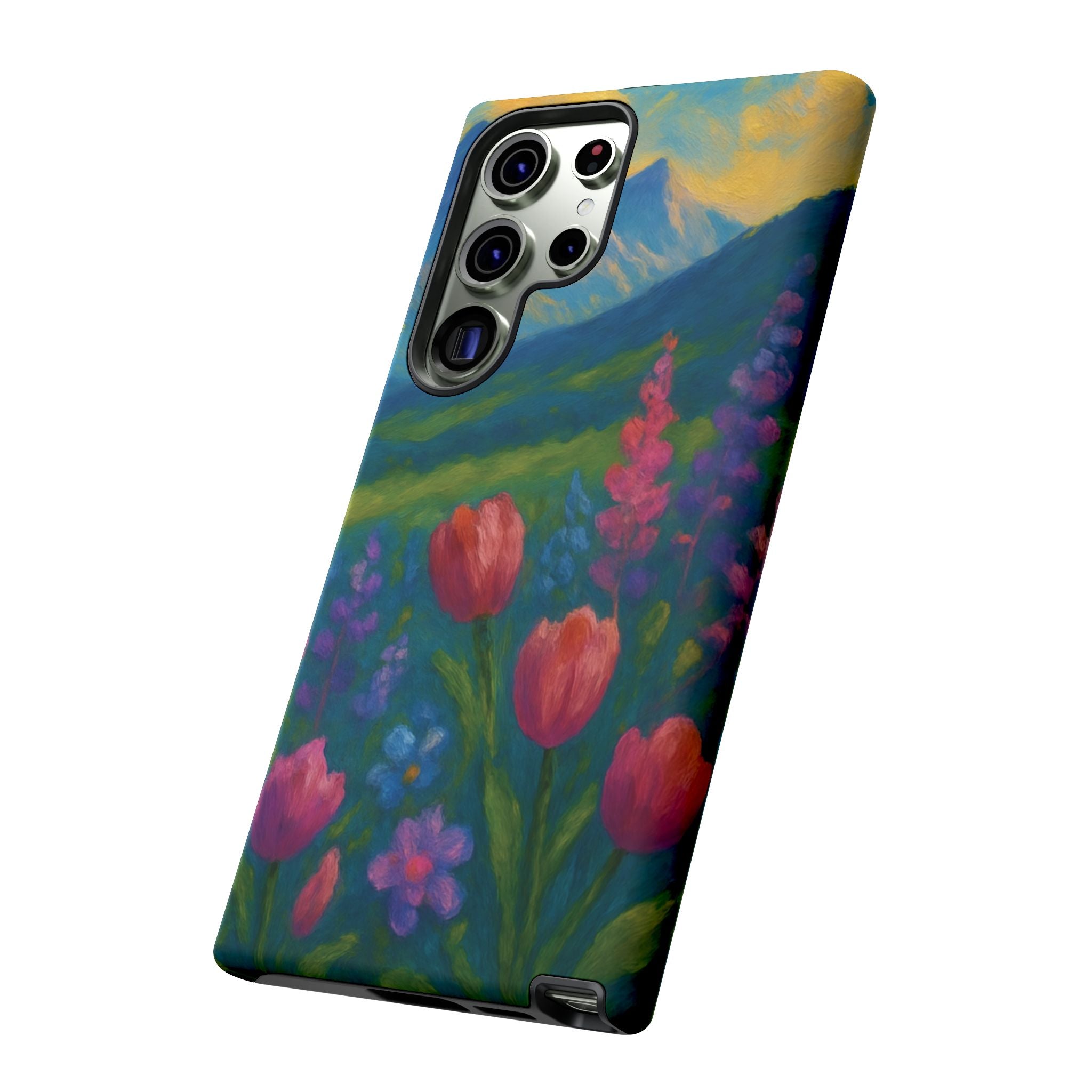 Mountains Wildflowers Phone Case | Vibrant Botanical Floral Design | Nature-Inspired Protective Cover for iPhone & Samsung | Trendy Aesthetic Gift Idea