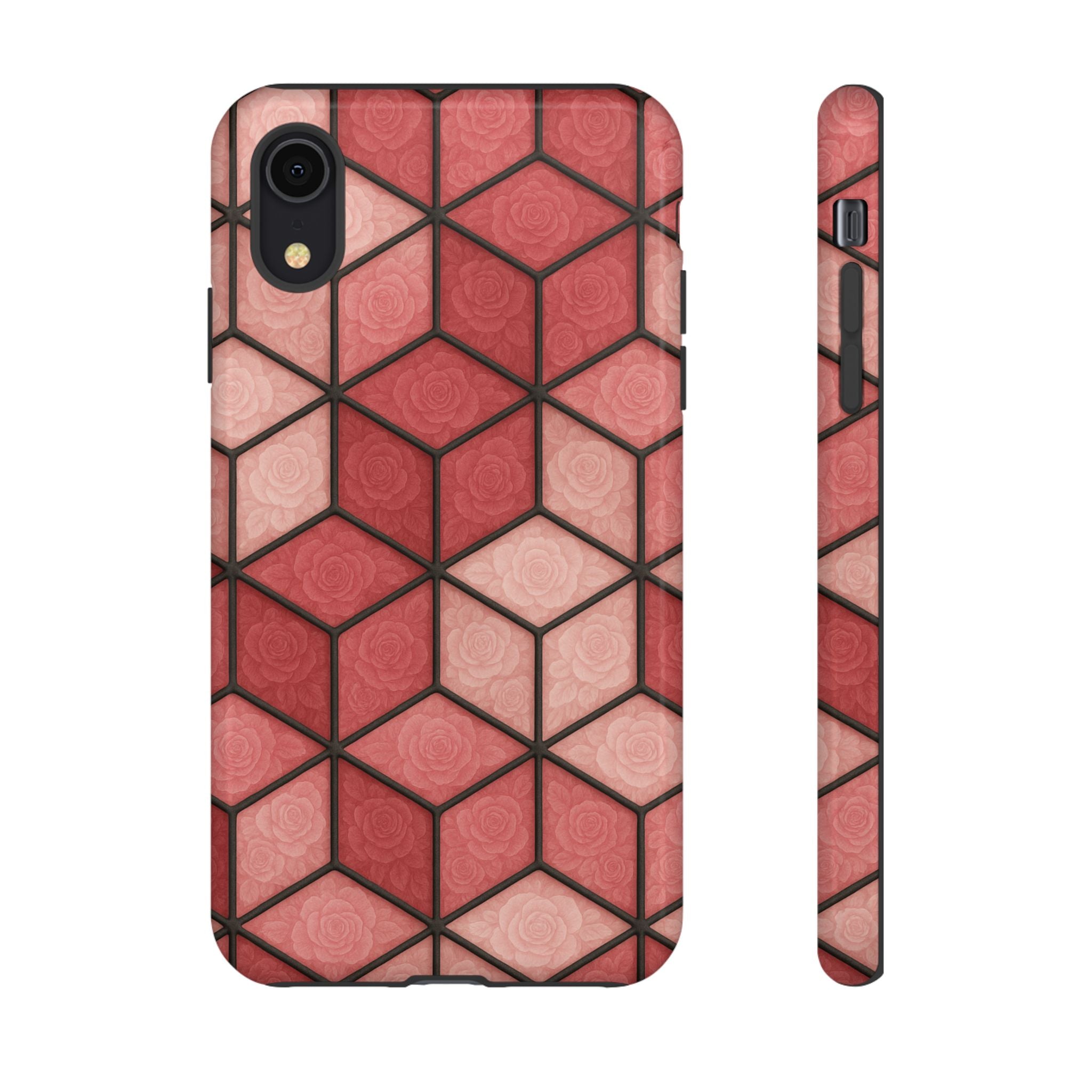Geometric Stained Glass Illusion Phone Case Colorful Abstract Art, Aesthetic Protective Cover for iPhone, Samsung & Google, Unique Gift Idea Mom