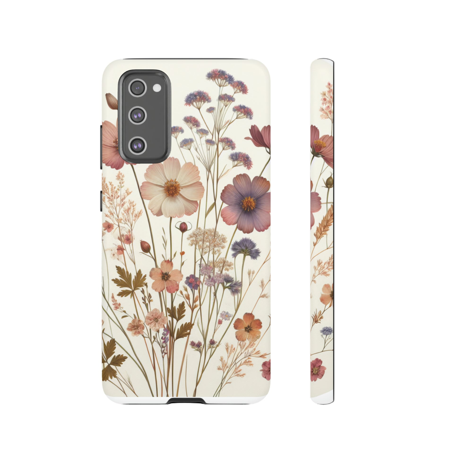 Wildflower Boho Luxury Phone Tough Case Floral Elegant Durable Stylish for Modern Devices iPhone 15, Samsung iPhone Samsung Accessory Gift for Her.