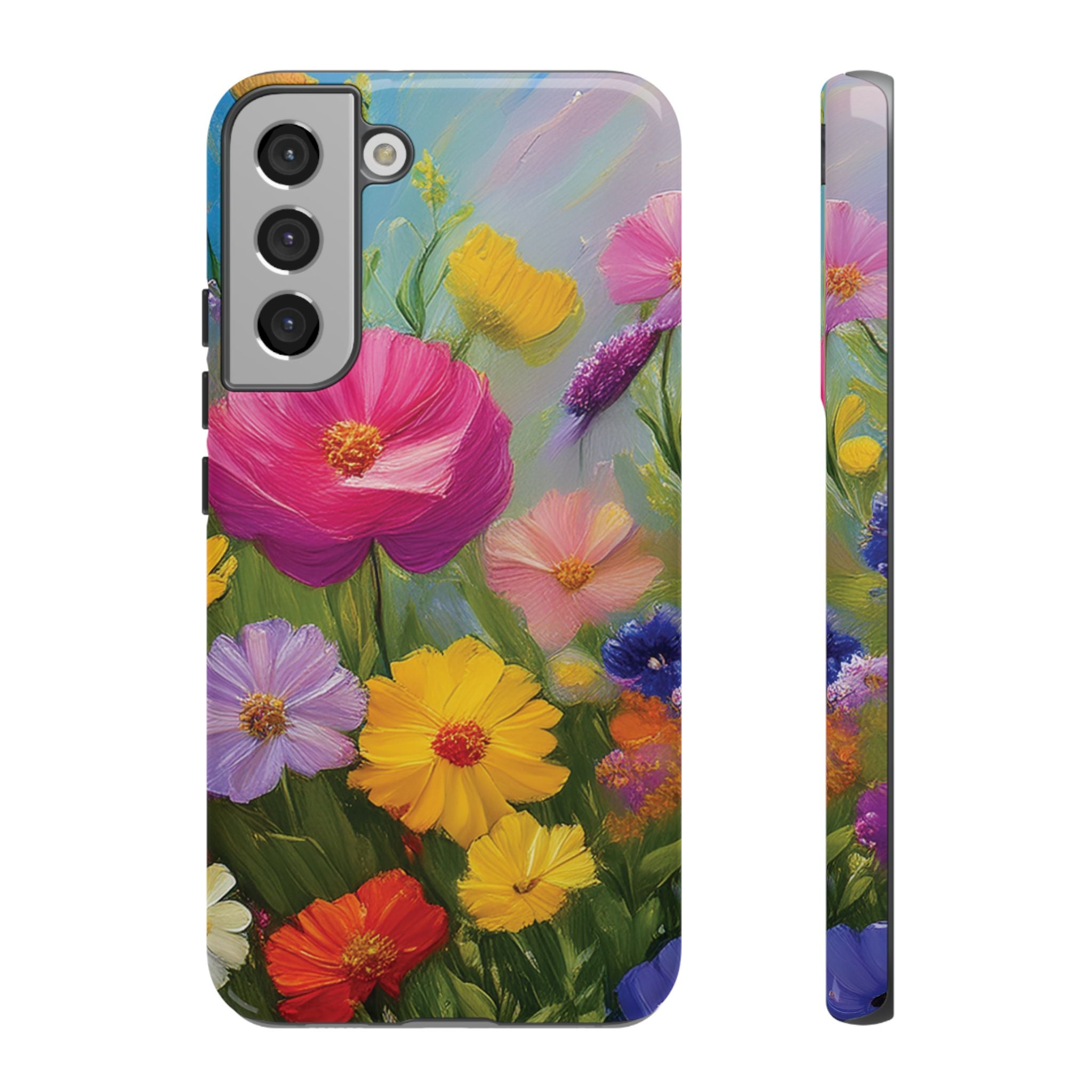 Vibrant Wildflower Painting Phone Case Hand-Painted Floral Art Design | Bright Nature-Inspired Cover | Perfect Gift for Flower Lovers iPhone & Galaxy
