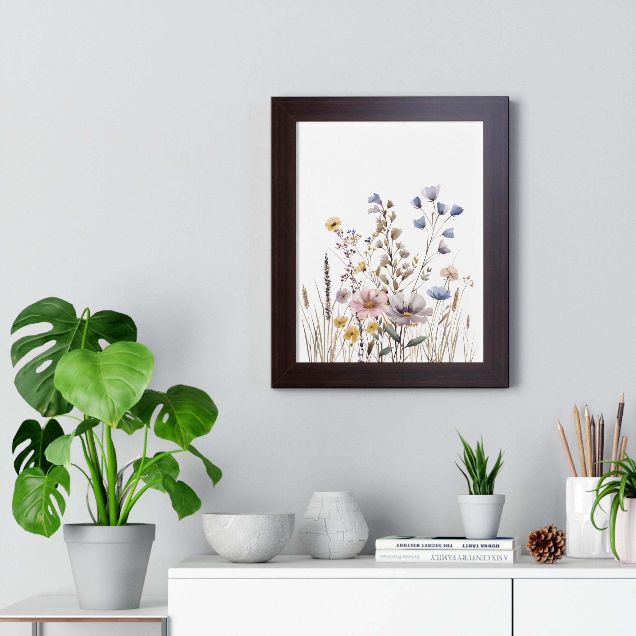 Minimalist Floral Framed Vertical Poster Elegance in Every Stroke Framed Vertical Posters Oil Art Mastery on Archival Matte Paper, Securely Encased in Black, White, or Walnut Frames with Durable Acrylic Protection Ready to Hang  Timelessly Crafted..