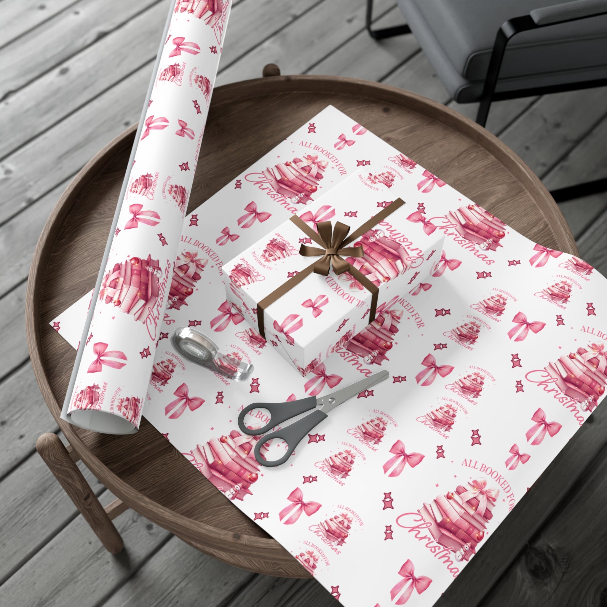 All Booked for Christmas Pink Books & Bows Holiday Edition Perfect for Book Lovers! Celebrate the Joy of Reading with Festive Charm in This Limited Christmas Collection Premium Quality - MRSBYVALLE