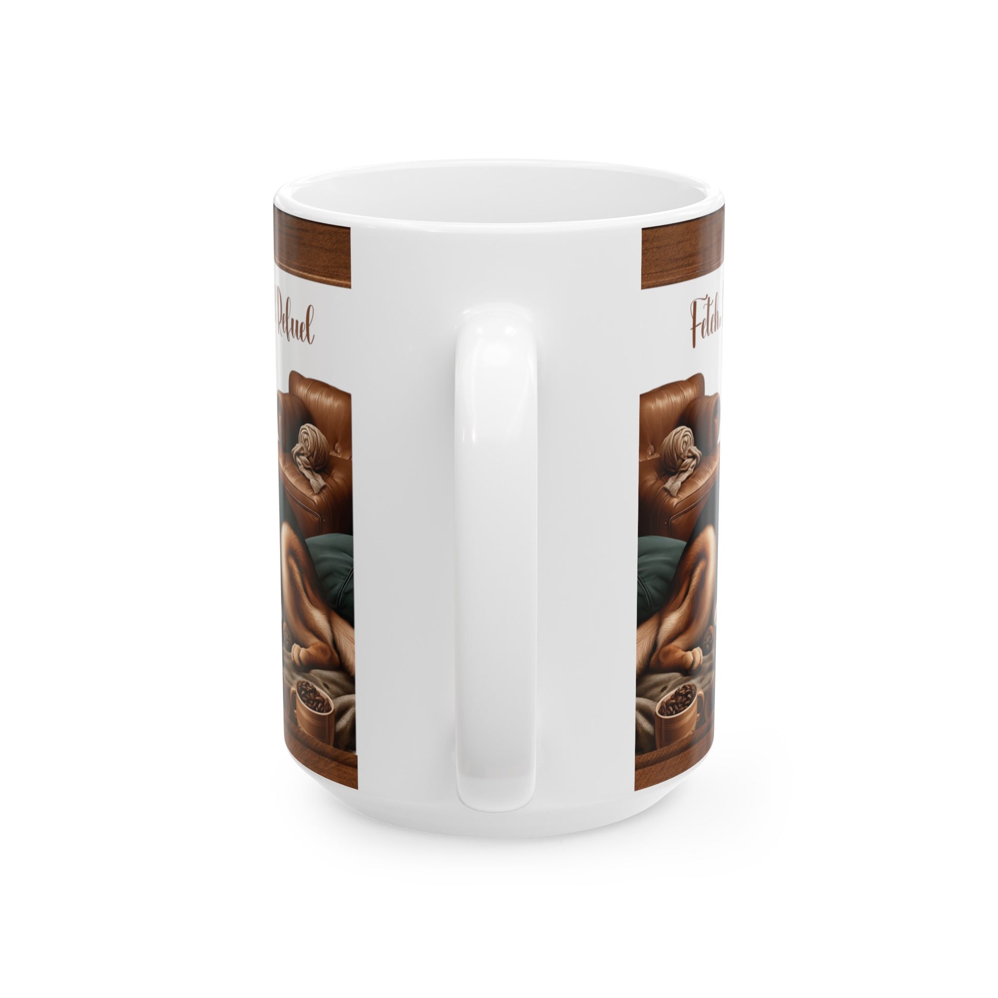 Fetch, Read, and Refuel Ceramic Coffee Mug Perfect for Dog Lovers and Book Enthusiasts | Available in 11 oz & 15 oz Ideal Gift for Cozy Coffee Moments - MRSBYVALLE