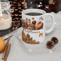 Fall Basic 11oz & 15oz Coffee Mugs – Autumn Leaves, Cozy Vibes, Perfect for Pumpkin Spice & Fall Lovers Dishwasher Safe, Microwave Friendly, Seasonal Mug Gift for Home & Office Morning Brew - MRSBYVALLE