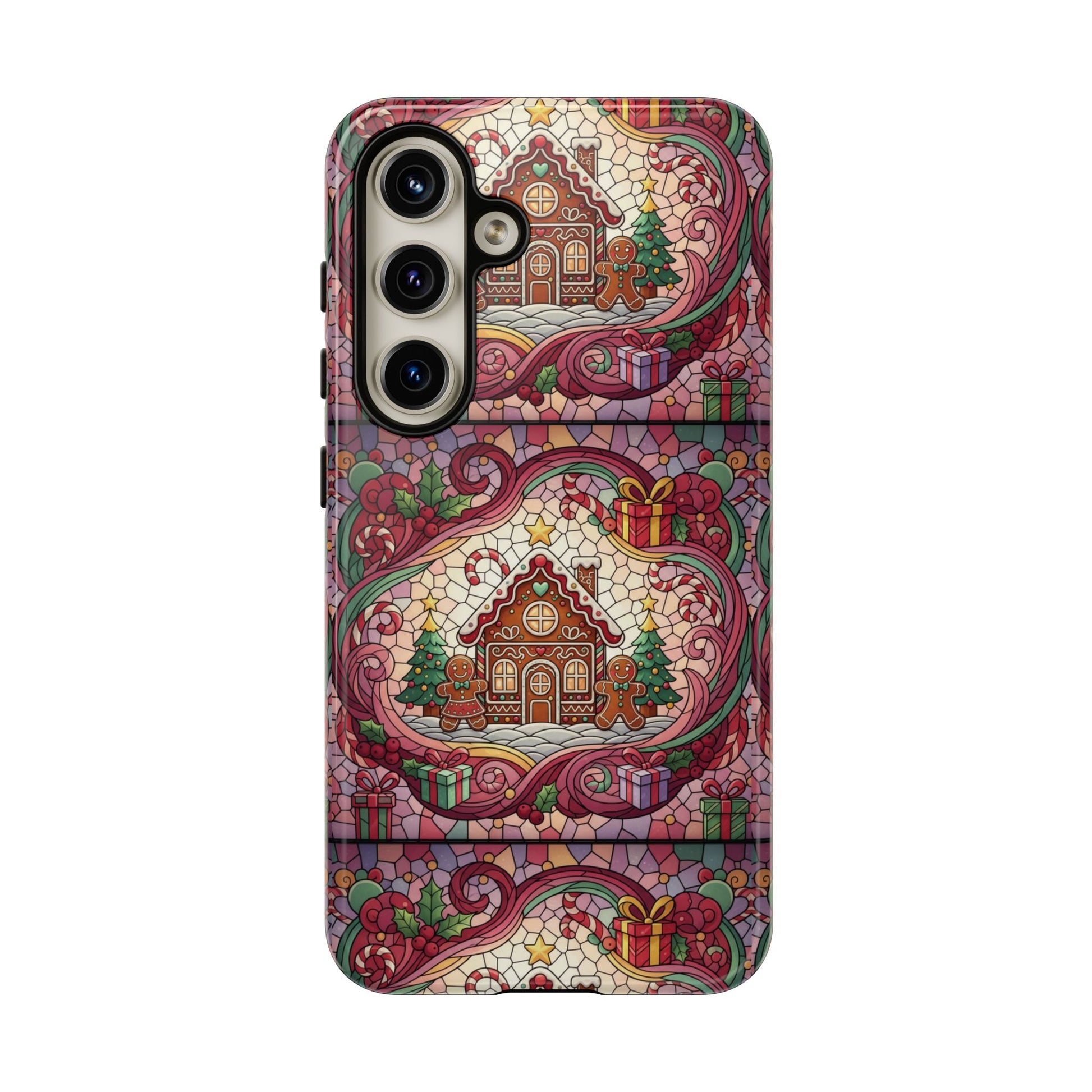 iPhone Case 17, 16  Gingerbread Stained Glass Tough Case Samsung perfect phone case