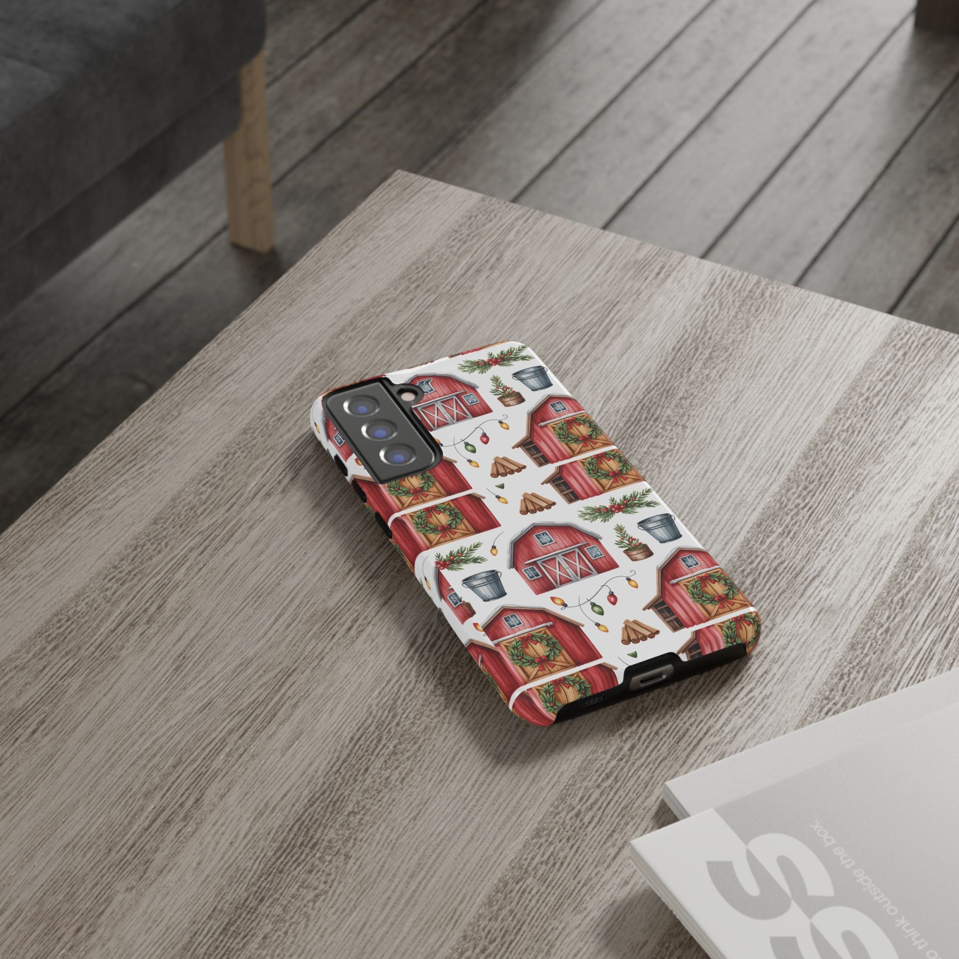 Farmhouse Christmas Design Phone Case - Stylish, Protective Cover for All Models Gift for Mom Accessory Gift for Her