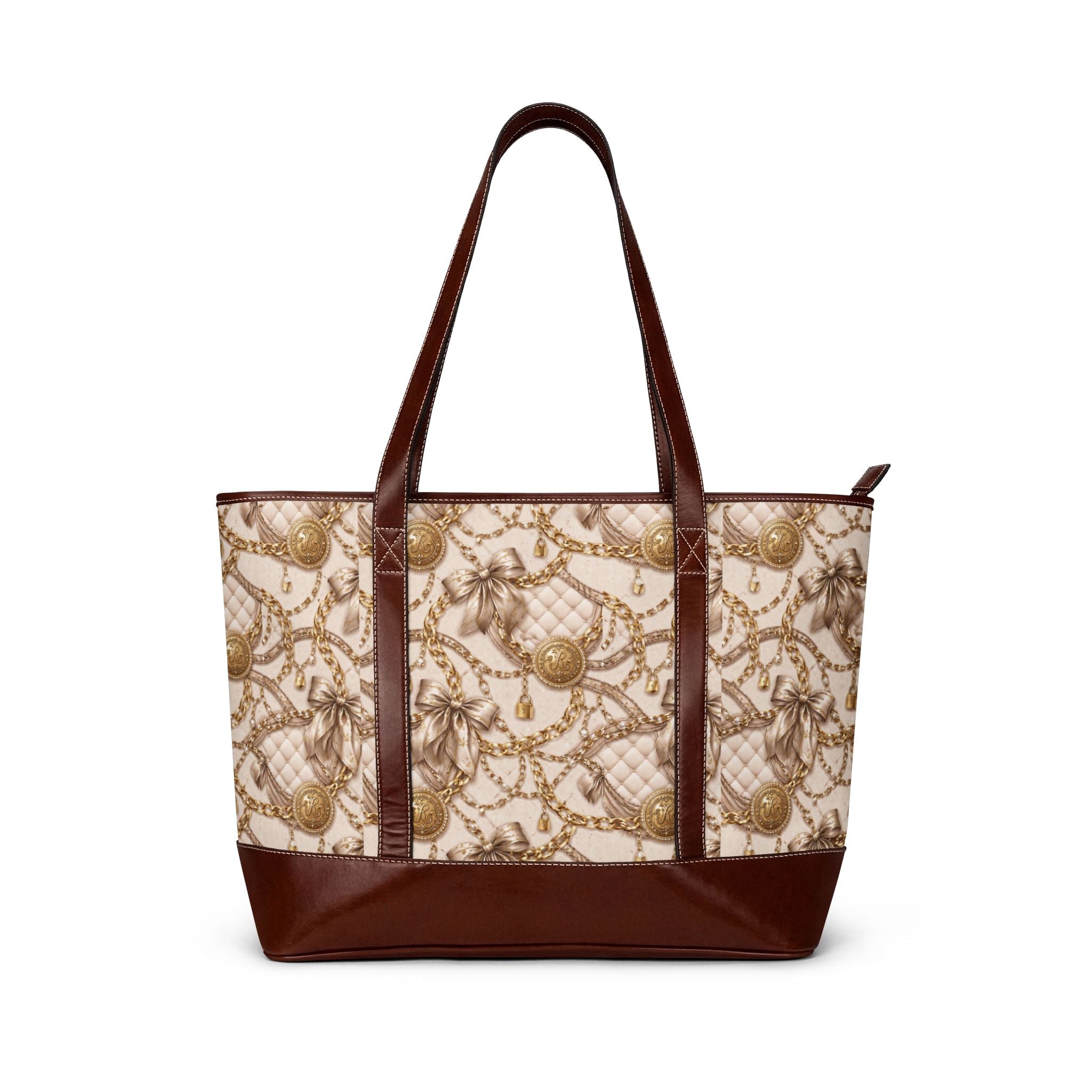 White Bows and Gold Chain Illusion Handbag Chic