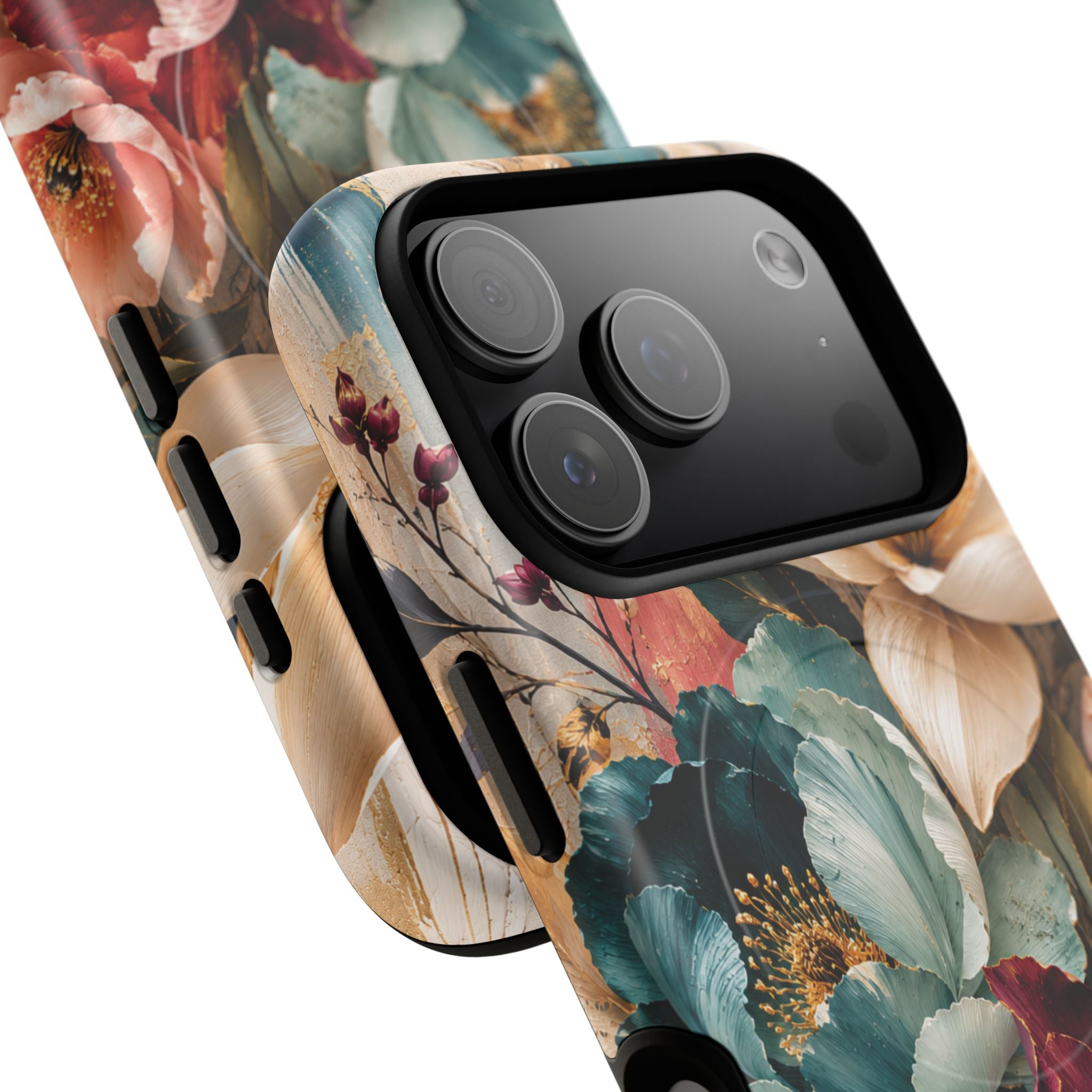Vintage Floral Bouquet phone case Tough Magnetic Case Velvet Bloom Floral Art iPhone Case  Botanical Protective Case Samsung Modern Garden