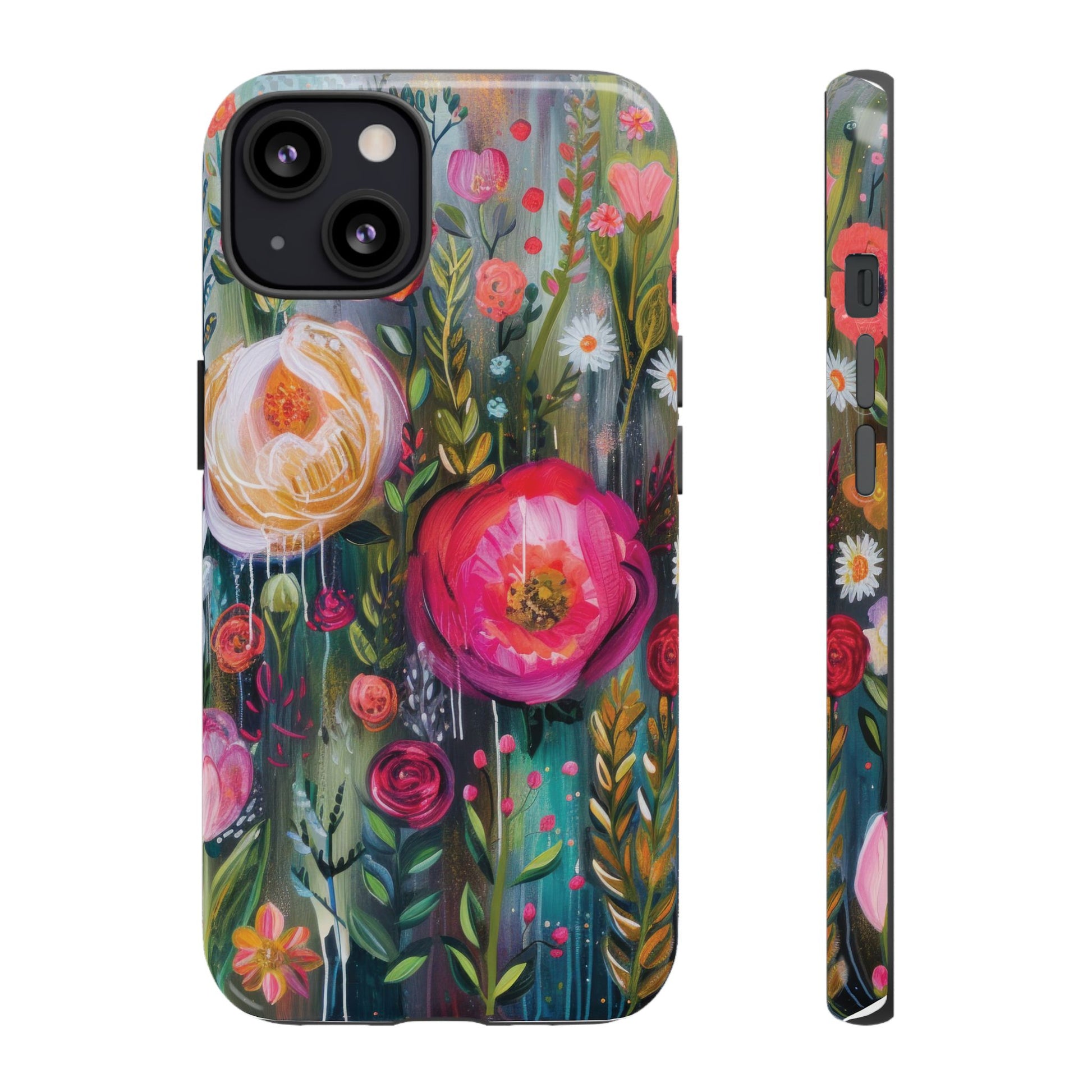 Watercolor Boho Floral Phone Case for iPhone 16 15 14 13 12  21 23 Samsung, and Pixel | Stylish Protective Cover Gift for Her Perfect for Floral Lover