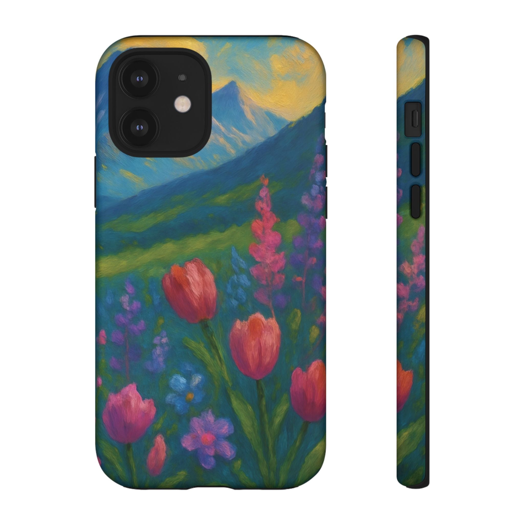 Mountains Wildflowers Phone Case | Vibrant Botanical Floral Design | Nature-Inspired Protective Cover for iPhone & Samsung | Trendy Aesthetic Gift Idea