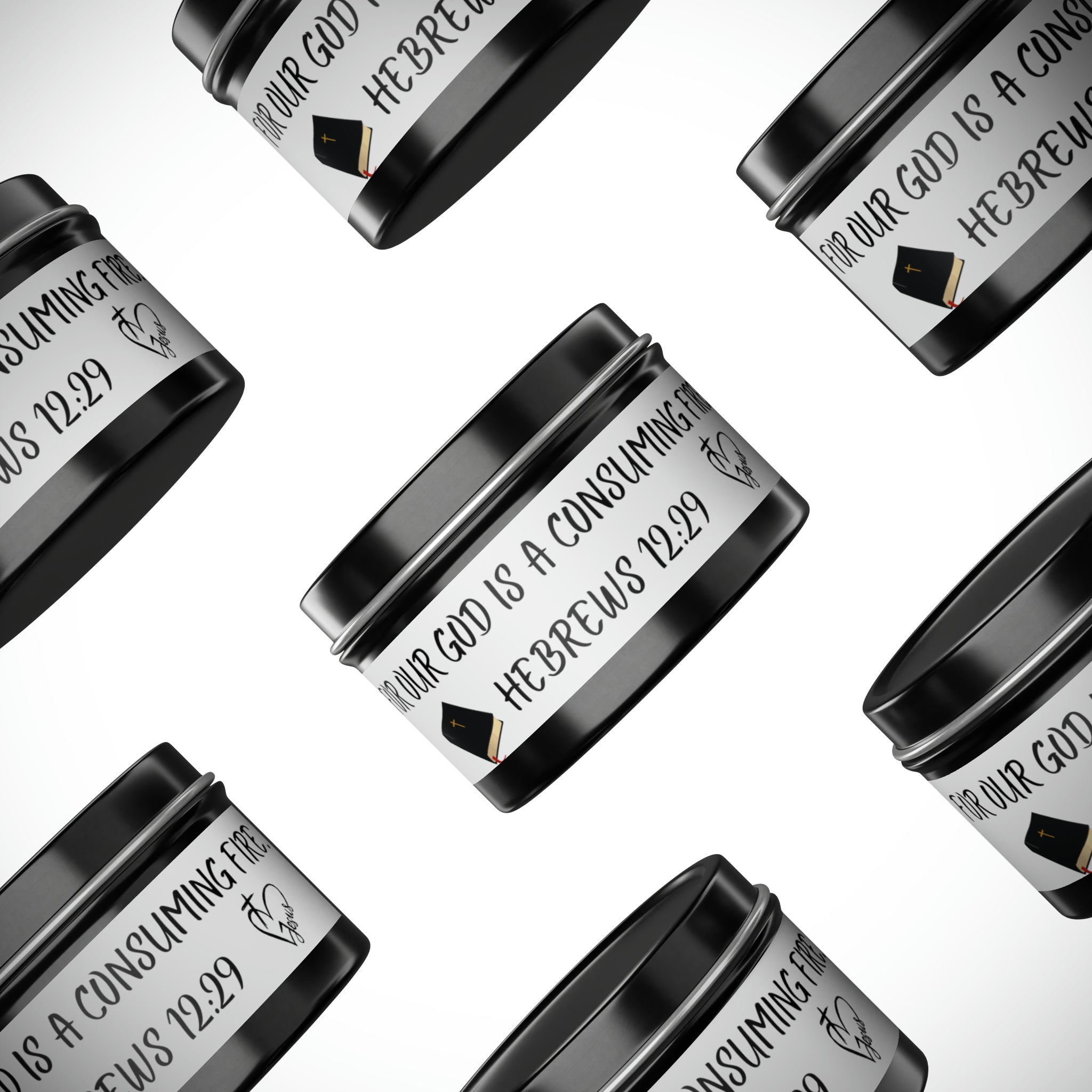 New House Sacred Light Divine Verse Tin Candles Embrace Peace with 4oz/8oz Coconut Soy Wax, Hand-Poured in USA. Lead-Free Wick, 20-40hr Burn. Evergreen, Vanilla, More. Spiritual Ambiance Awaits. Grace.