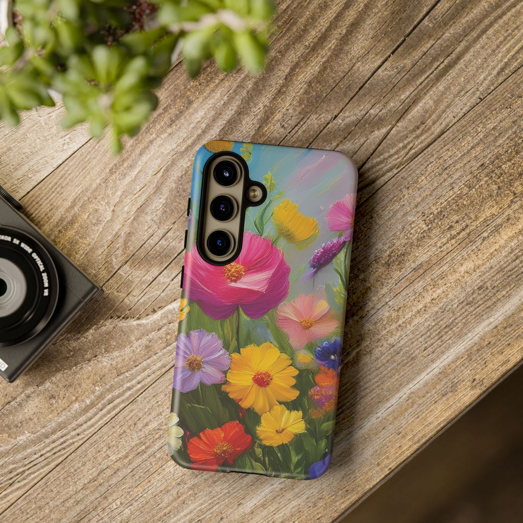 Vibrant Wildflower Painting Phone Case Hand-Painted Floral Art Design | Bright Nature-Inspired Cover | Perfect Gift for Flower Lovers iPhone & Galaxy