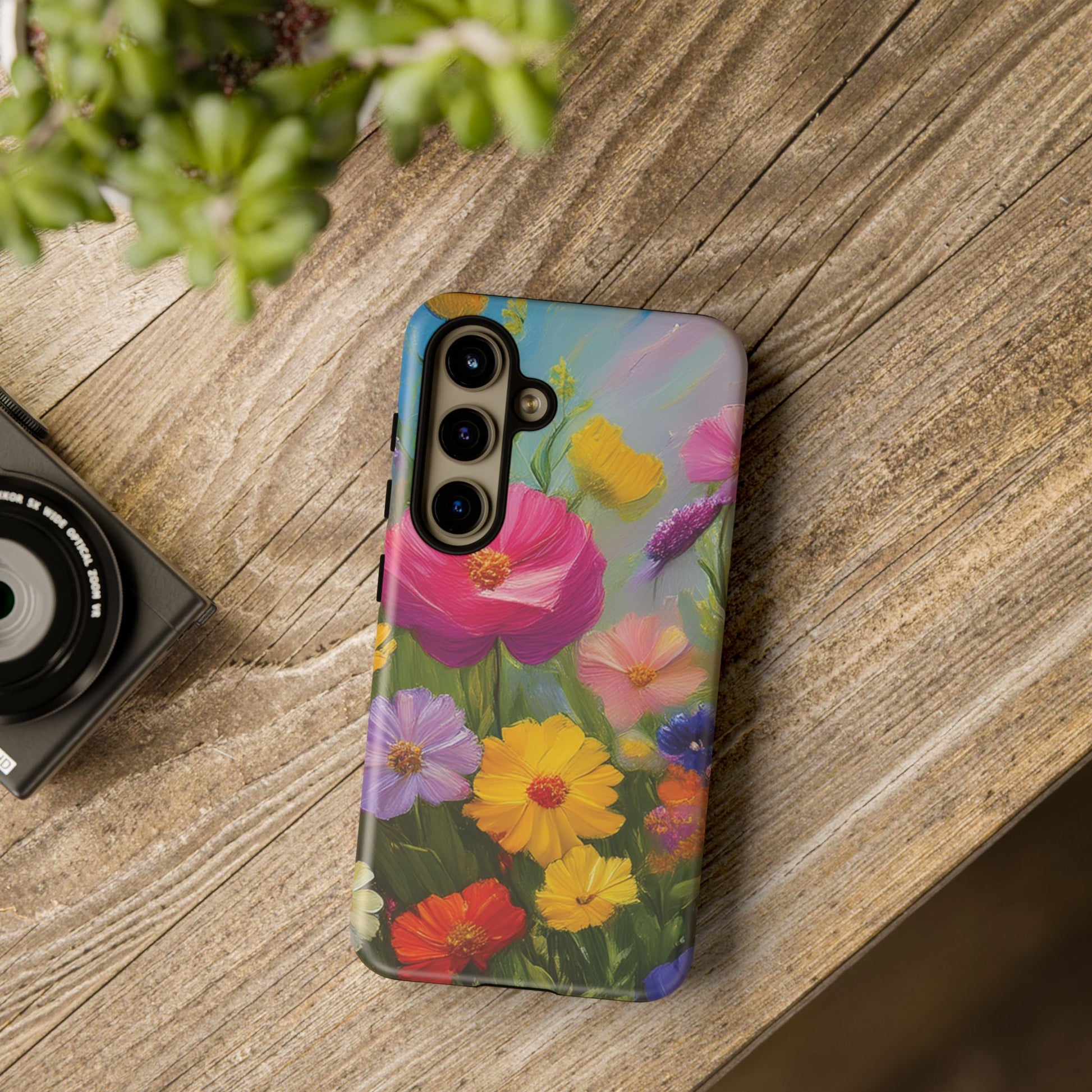 Vibrant Wildflower Painting Phone Case Hand-Painted Floral Art Design | Bright Nature-Inspired Cover | Perfect Gift for Flower Lovers iPhone & Galaxy