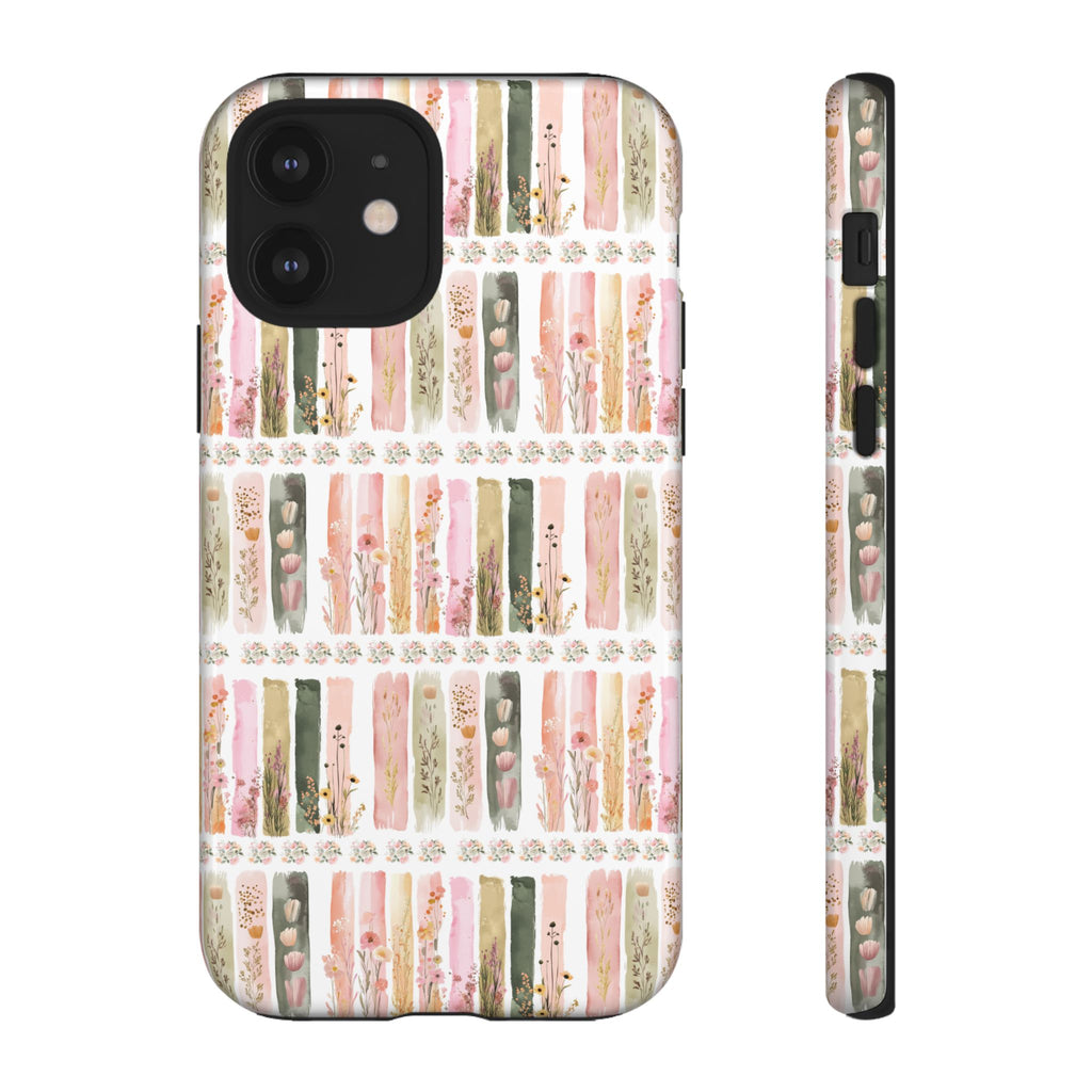 Pastel Brushstroke Floral Phone Case Soft Illusion Flower Design, Aesthetic Protective Cover, Feminine Style, Cute Gift for Her, Fits Most Models