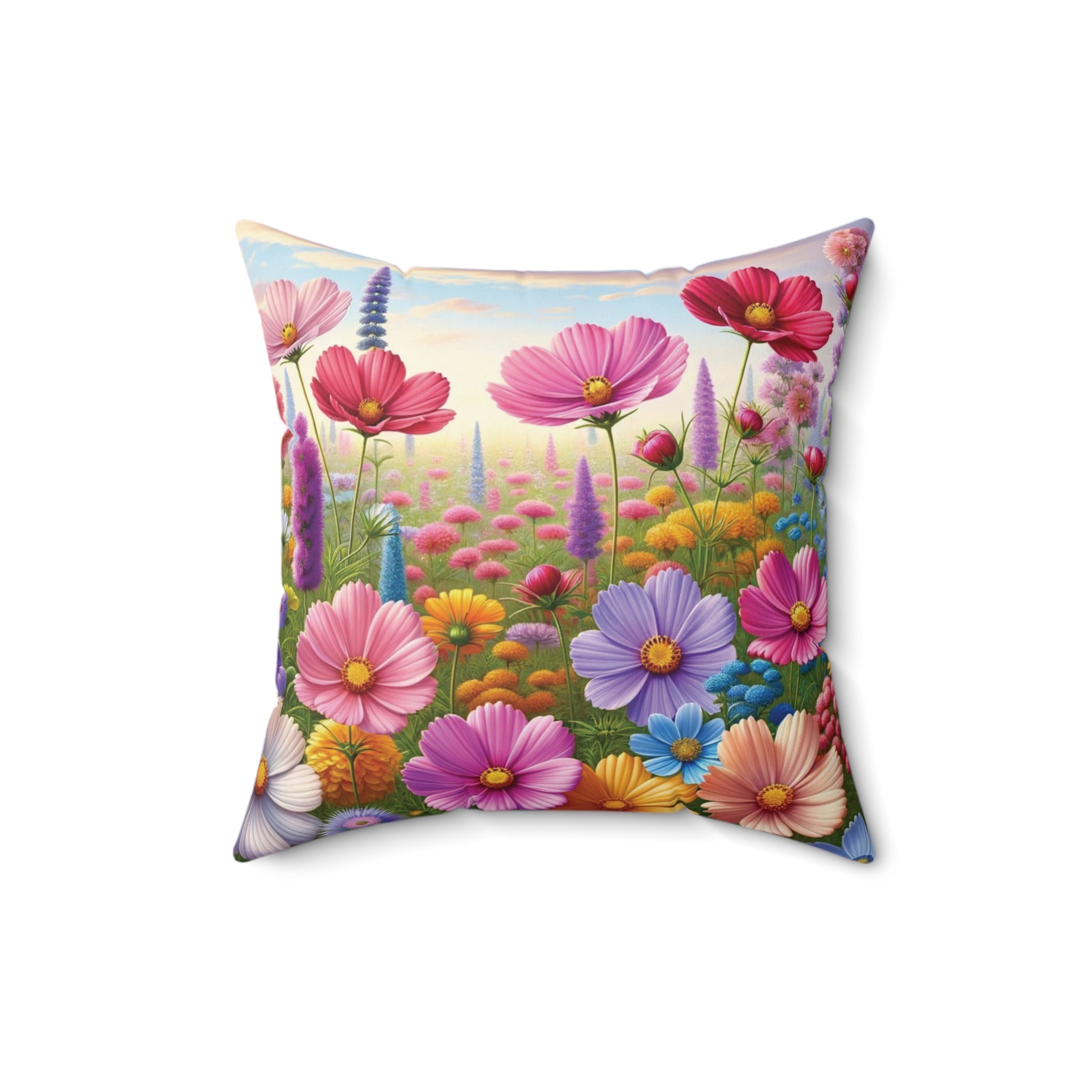 Bright Boho Wildflowers Square Pillow Add a Touch of Nature to Your Home Decor | Premium Quality, Soft, and Durable | Perfect for Couch, Bed, or Chair | Elegant Floral Bedrooms, Soft,Pillow Gift New House, Bridal Shower Gift - MRSBYVALLE