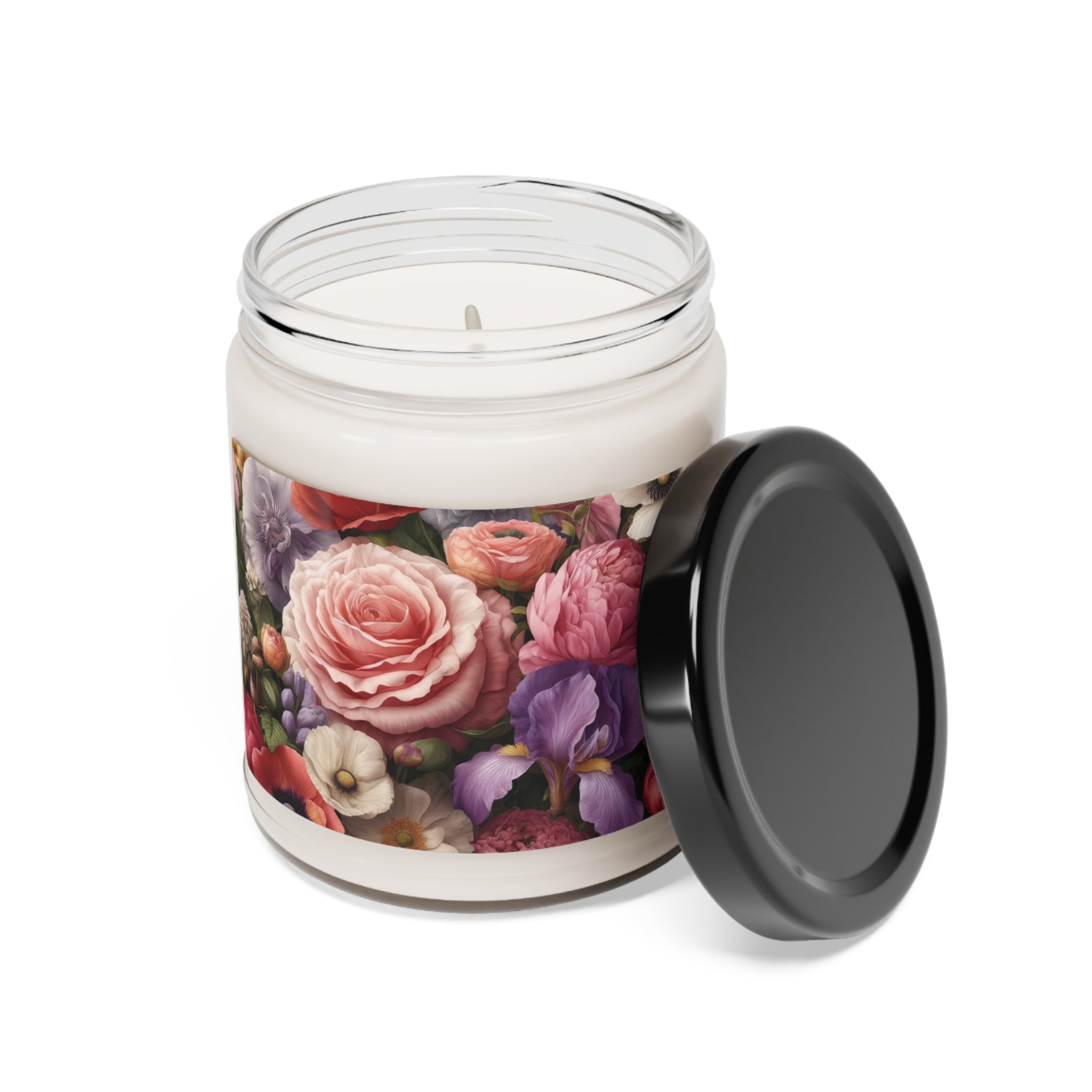 Botanical Bliss Scented 9oz Candle Rose, Peony, Sweet Pea, Poppy, and Clematis Harmony Perfect for Bedrooms, Home Offices, and Hallways Scented Soy Wedding, Bridal Shower, Mother's Day Gift Housewarming Gift.