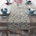 Retro Pastel Wave Table Runner