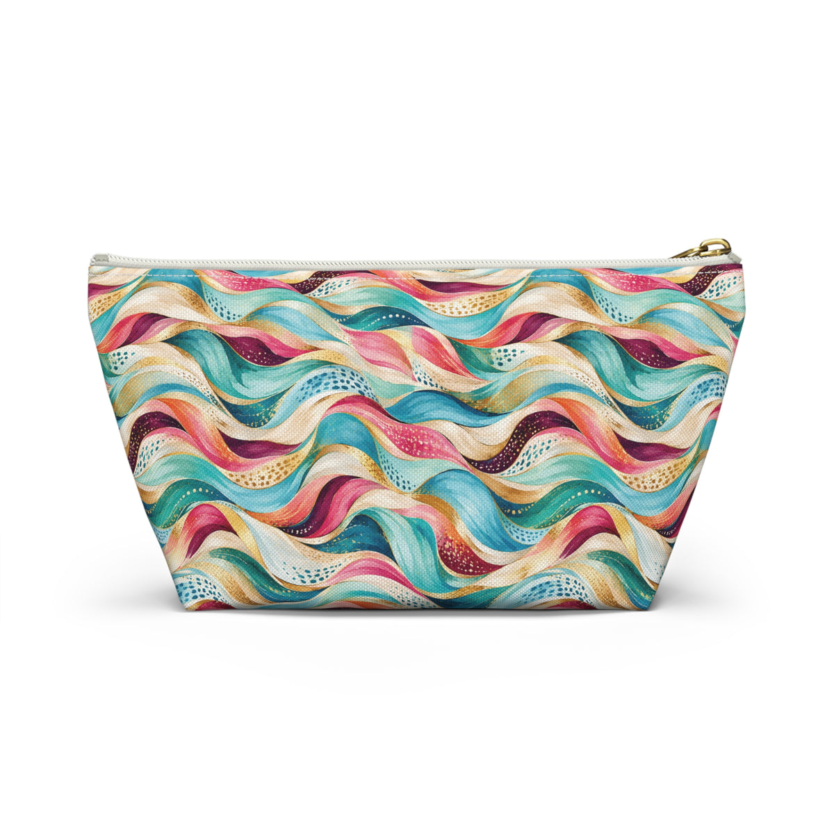 Wavy Rainbow Accessory Pouch – T-Bottom Cosmetic & Travel Organizer
