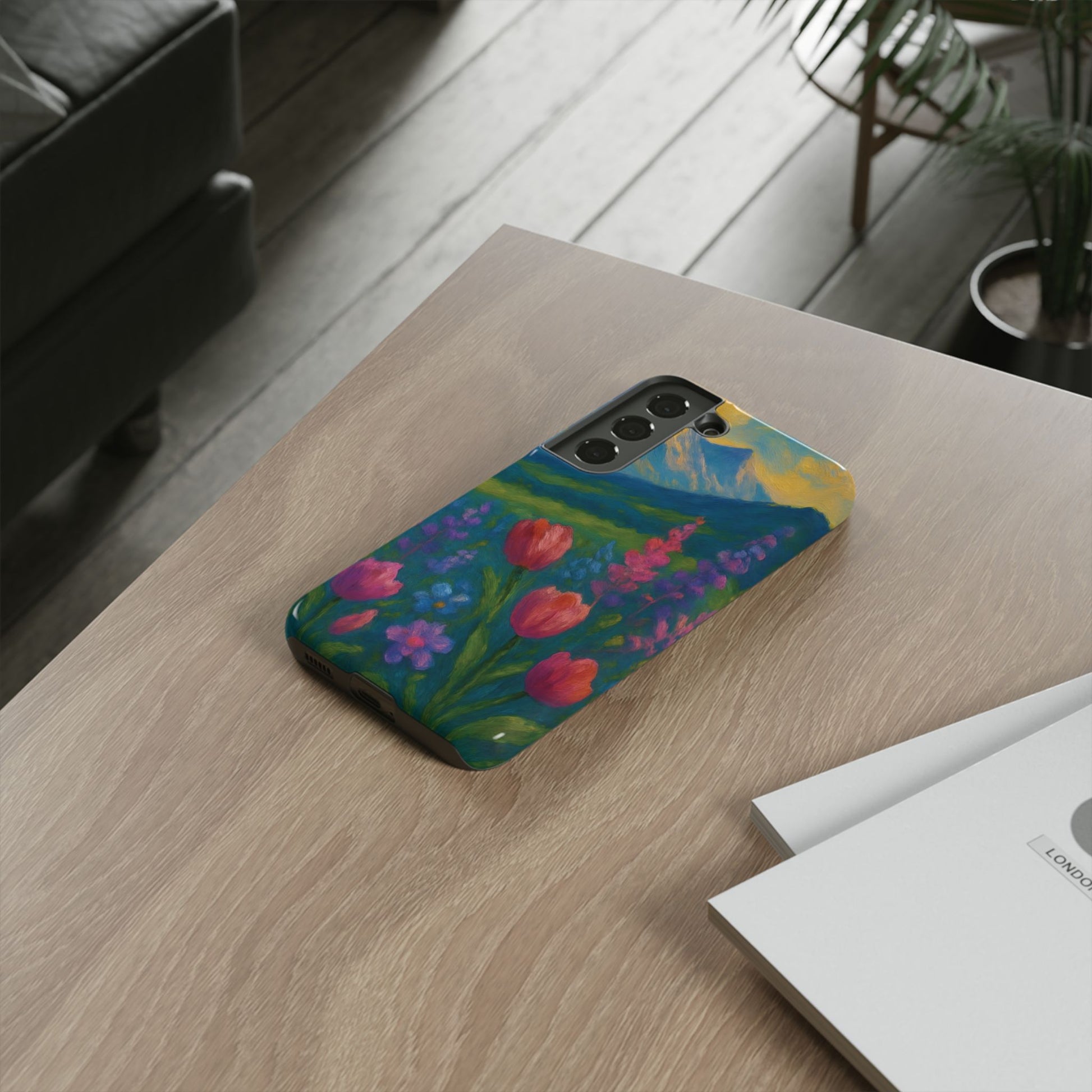 Mountains Wildflowers Phone Case | Vibrant Botanical Floral Design | Nature-Inspired Protective Cover for iPhone & Samsung | Trendy Aesthetic Gift Idea