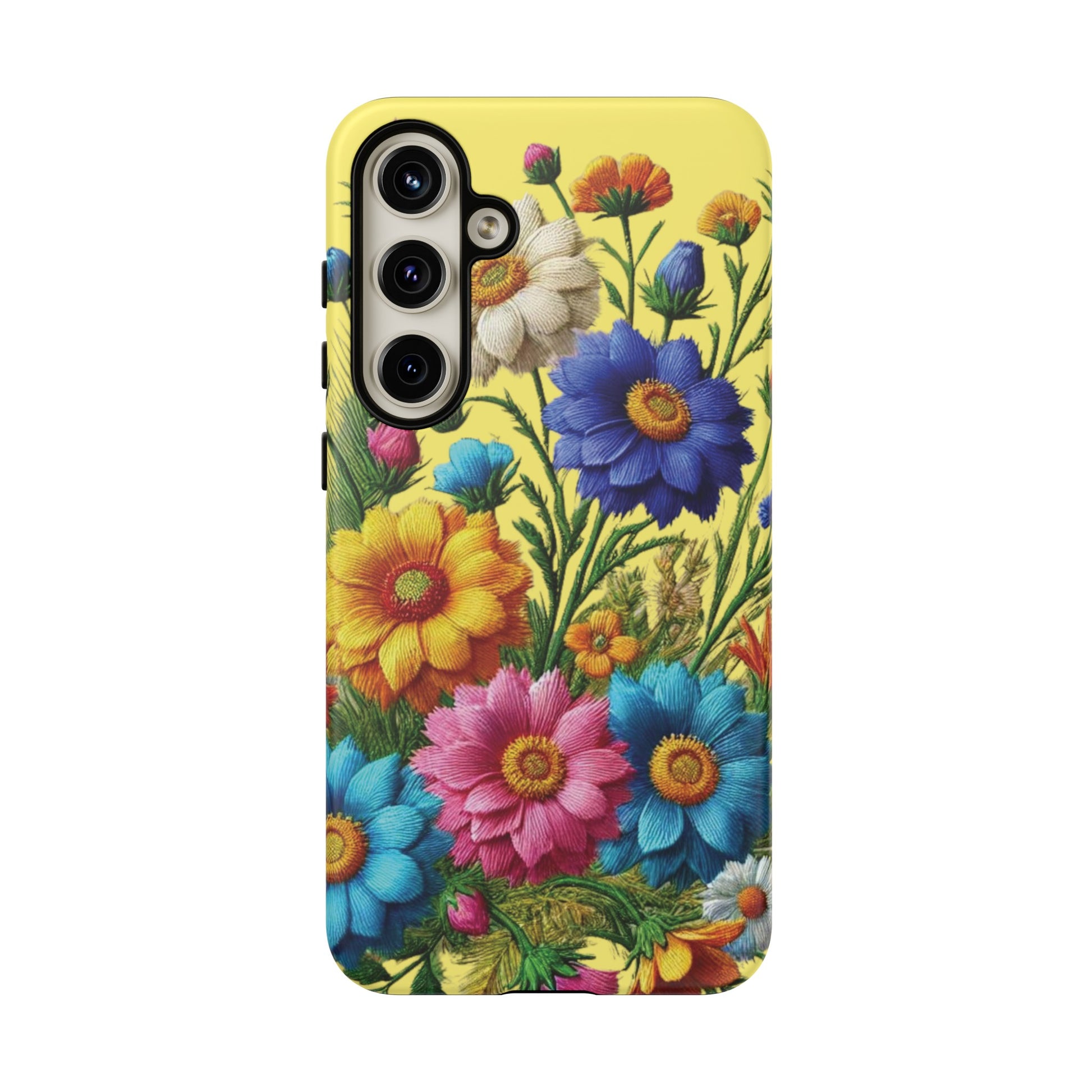 Phone Case Yellow Bright Floral Protective Phone Case Gift for Her Phone 15, Samsung iPhone Samsung  iPhone 15, Samsung iPhone Samsung Accessory Gift for Her