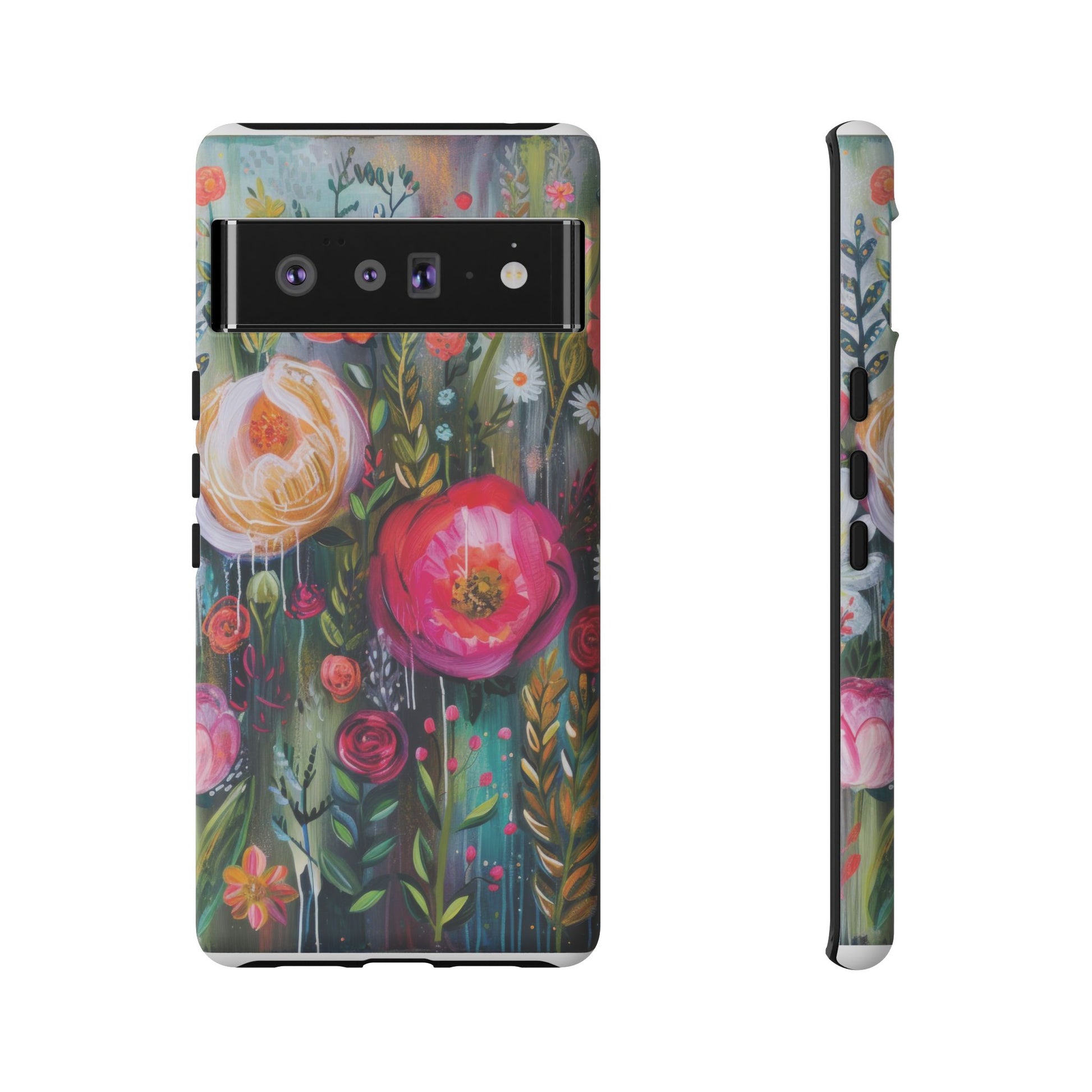 Watercolor Boho Floral Phone Case for iPhone 16 15 14 13 12  21 23 Samsung, and Pixel | Stylish Protective Cover Gift for Her Perfect for Floral Lover