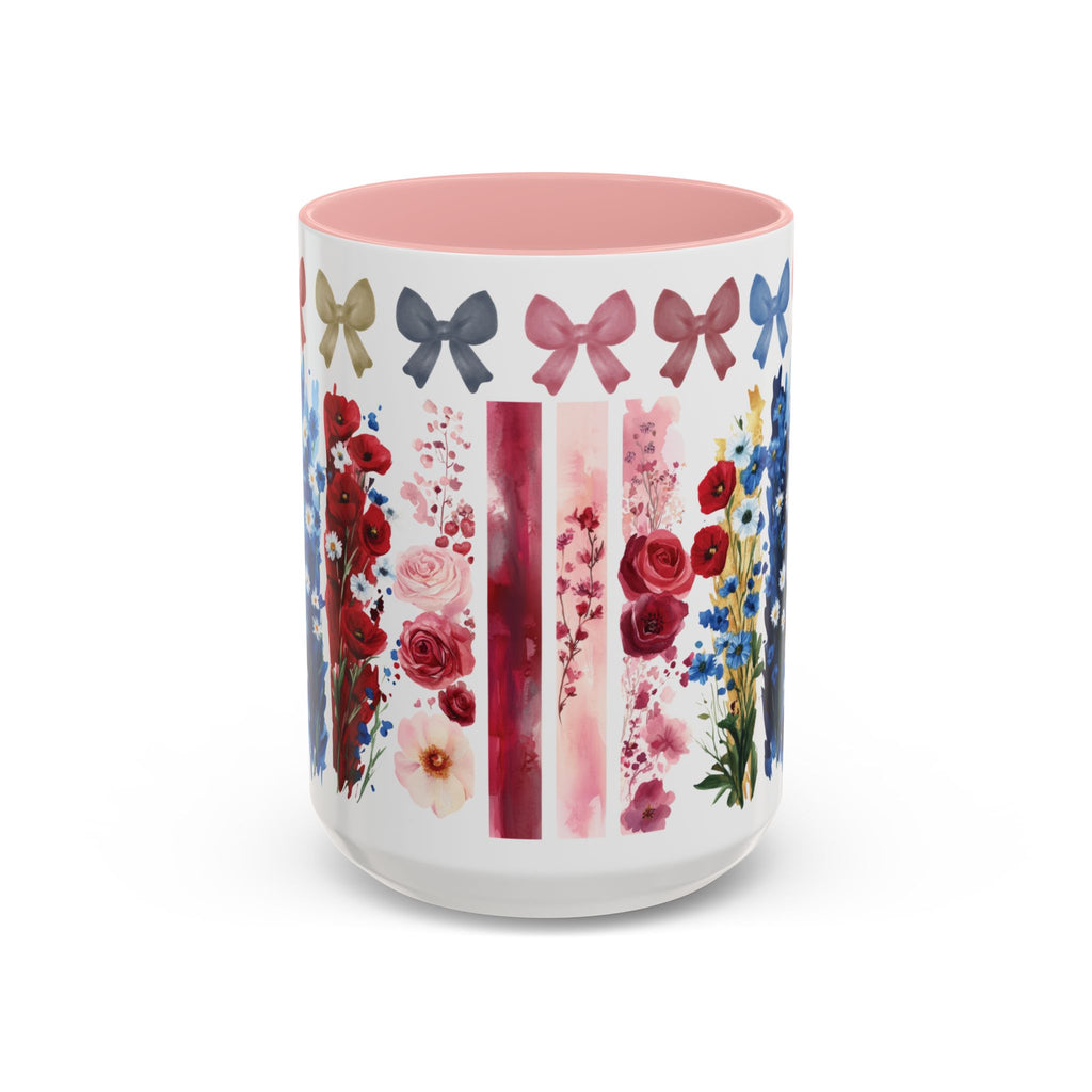 Brushstroke floral With Bows| Christian Mug with Bible Verse | Inspirational Gift for Christians | 11oz and 15oz Ceramic Coffee Mug Cozy Spring Mornings