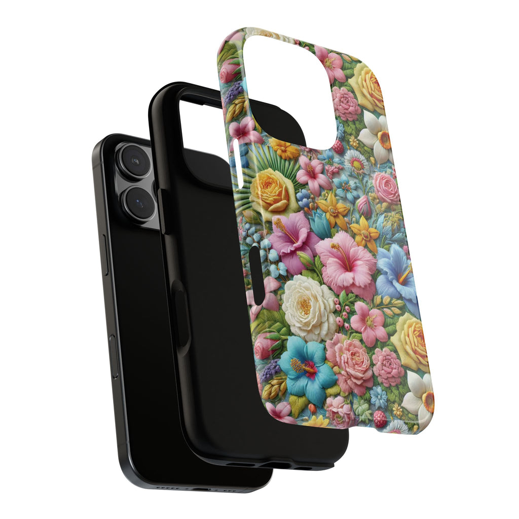 Elegant Pastel Flower Phone Case – Beautiful Floral Design, Durable Protection for Your Device, Stylish and Lightweight, Perfect Gift for Flower Lovers
