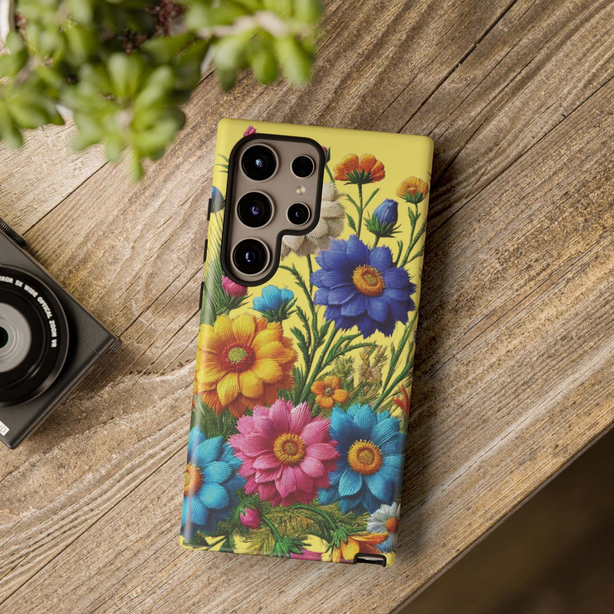 Phone Case Yellow Bright Floral Protective Phone Case Gift for Her Phone 15, Samsung iPhone Samsung  iPhone 15, Samsung iPhone Samsung Accessory Gift for Her