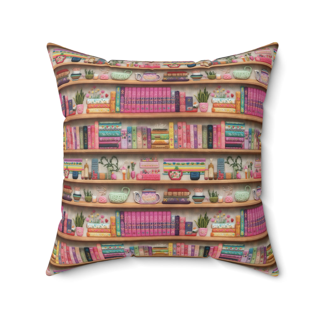 Copy of Chic 3D Embroidery Illusion Red Flowers Square Pillow for Sofa, Bed, or Chair Premium Quality, Soft, and Durable | Perfect for Couch, Bed, or Chair | Elegant Bedrooms Pillow Gift New House, Bridal Shower