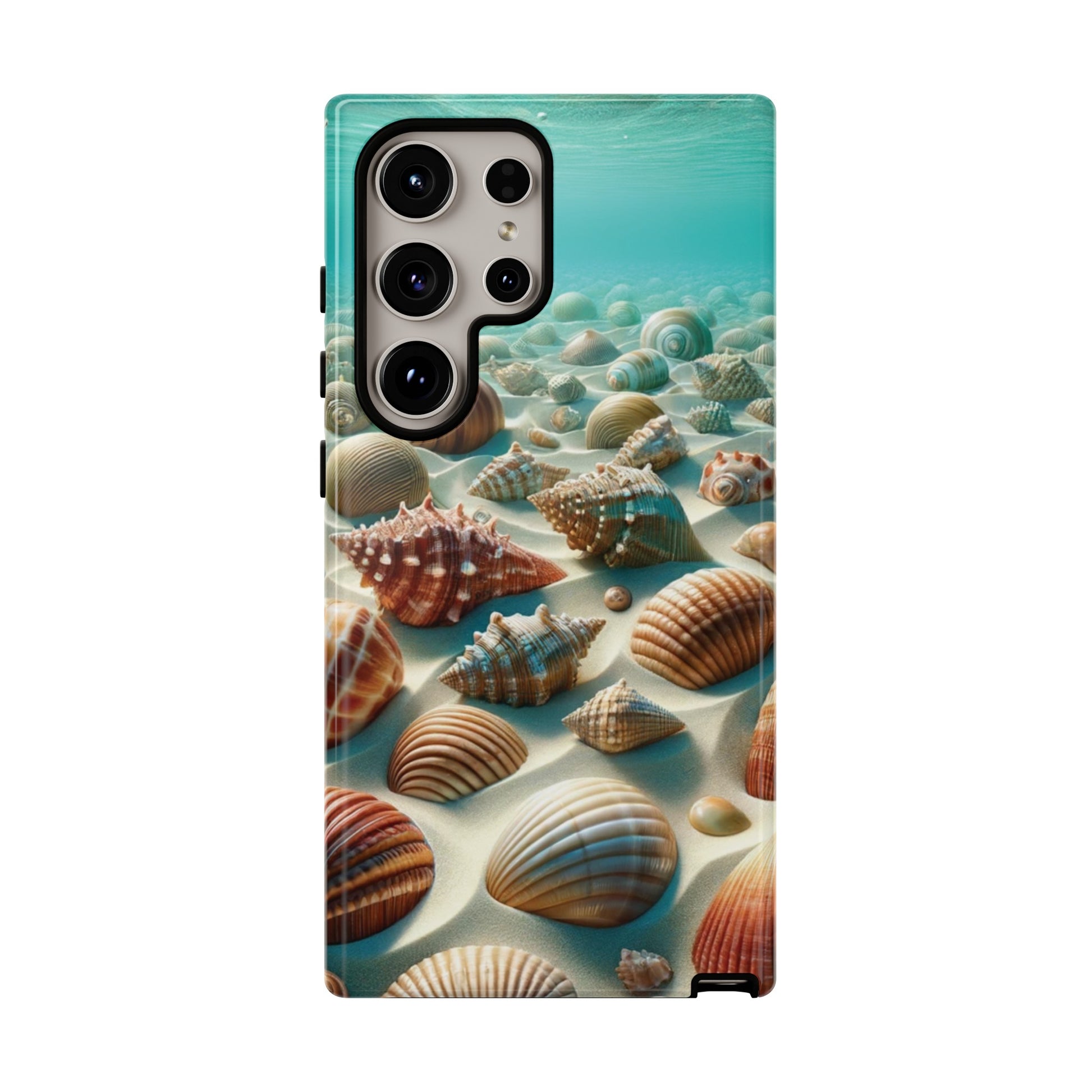 Plush Ocean Bliss Turquoise Seashell Ocean Beach View Protective Phone Case Gift for Her Phone 15, Samsung iPhone Samsung Gift for Her Case iPhone 15, Samsung iPhone Samsung Accessory Gift for Her.