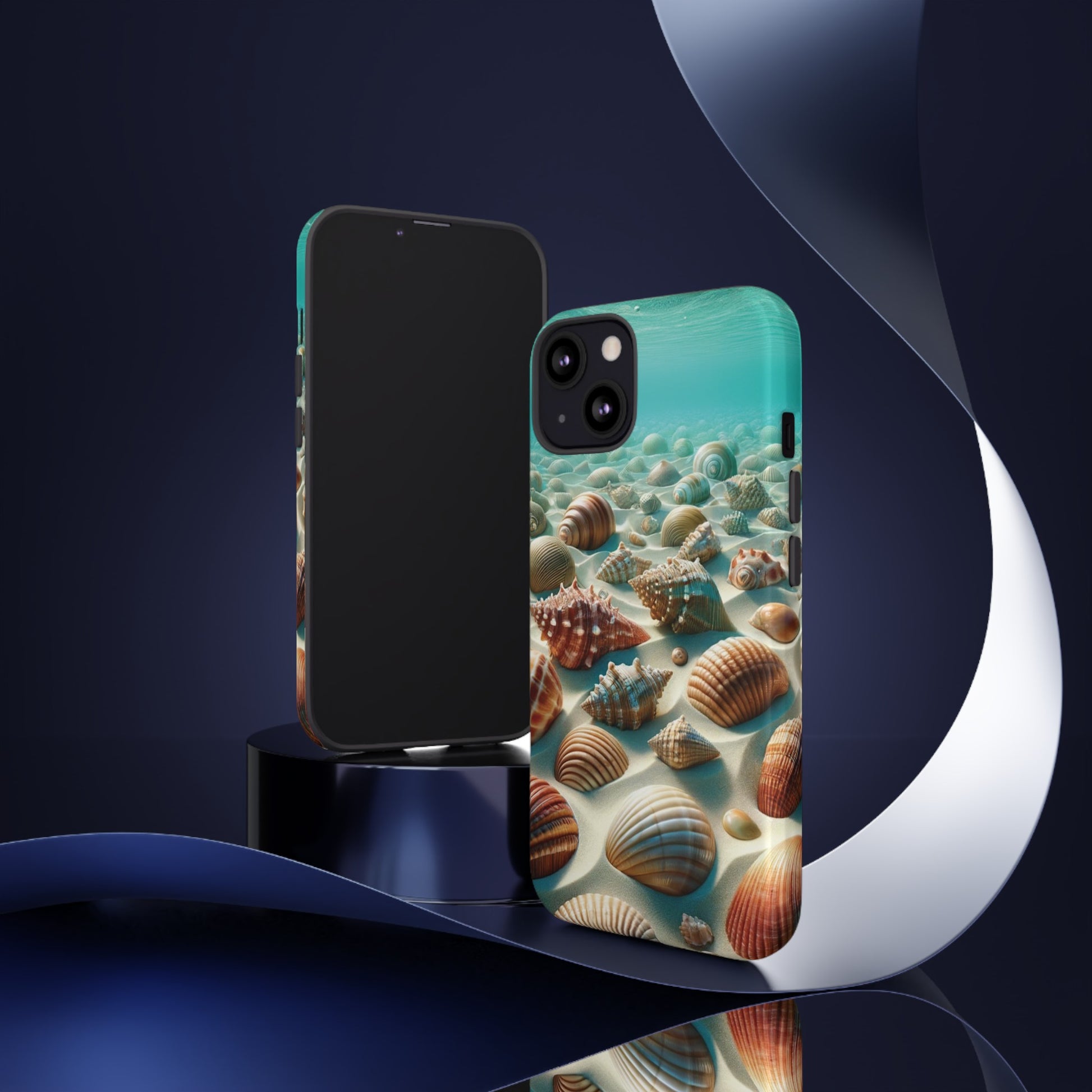 Plush Ocean Bliss Turquoise Seashell Ocean Beach View Protective Phone Case Gift for Her Phone 15, Samsung iPhone Samsung Gift for Her Case iPhone 15, Samsung iPhone Samsung Accessory Gift for Her.