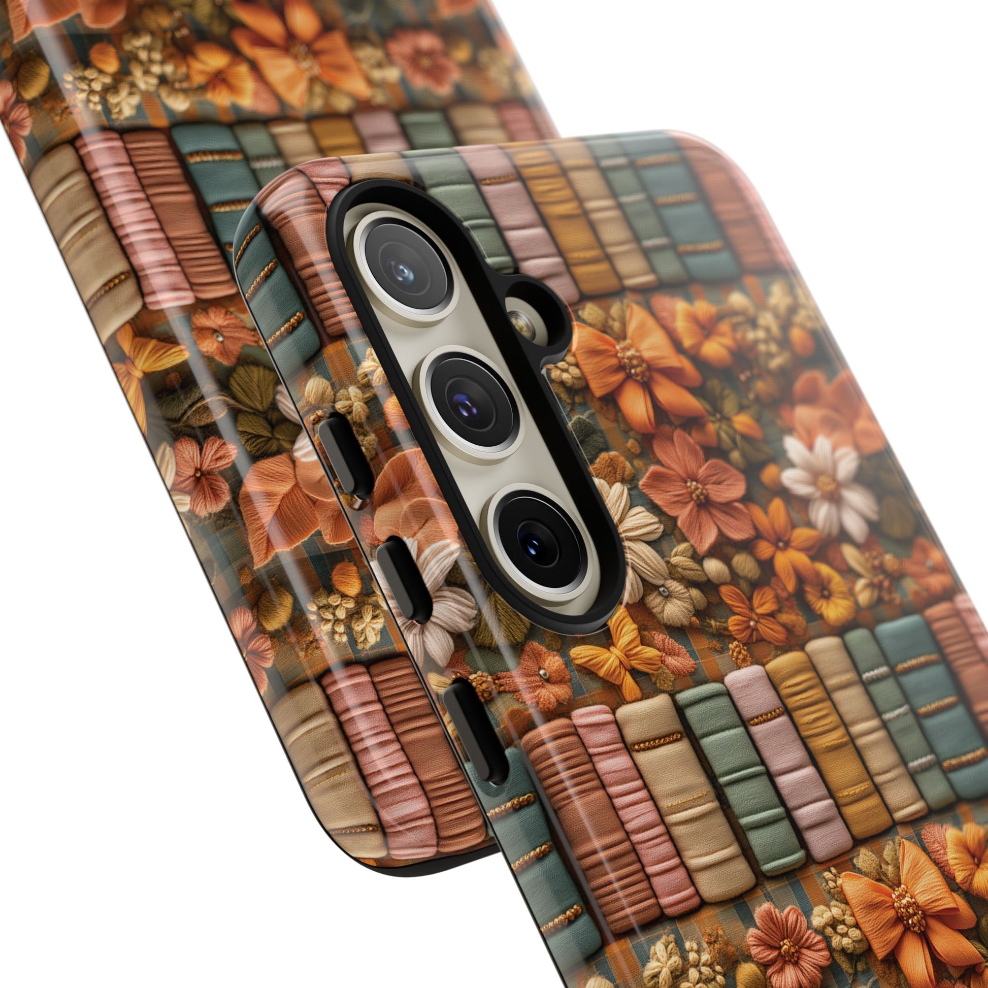 3D Illusion Boho Floral and Books Phone Case Gift for Her Phone 15, Samsung iPhone Samsung Gift for Her Case iPhone 15, Samsung iPhone Samsung Accessory Gift for Her